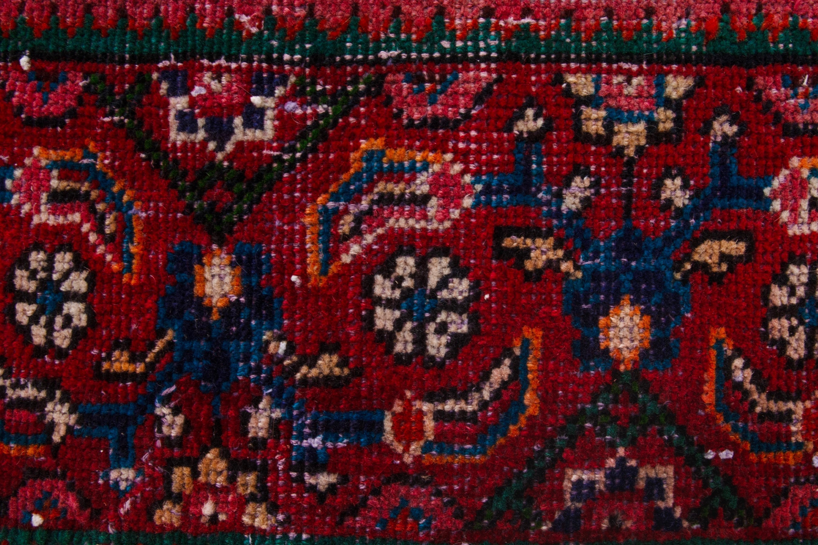 Persian Mahal oversized rug in deep red and burgundy, view 11 of 21