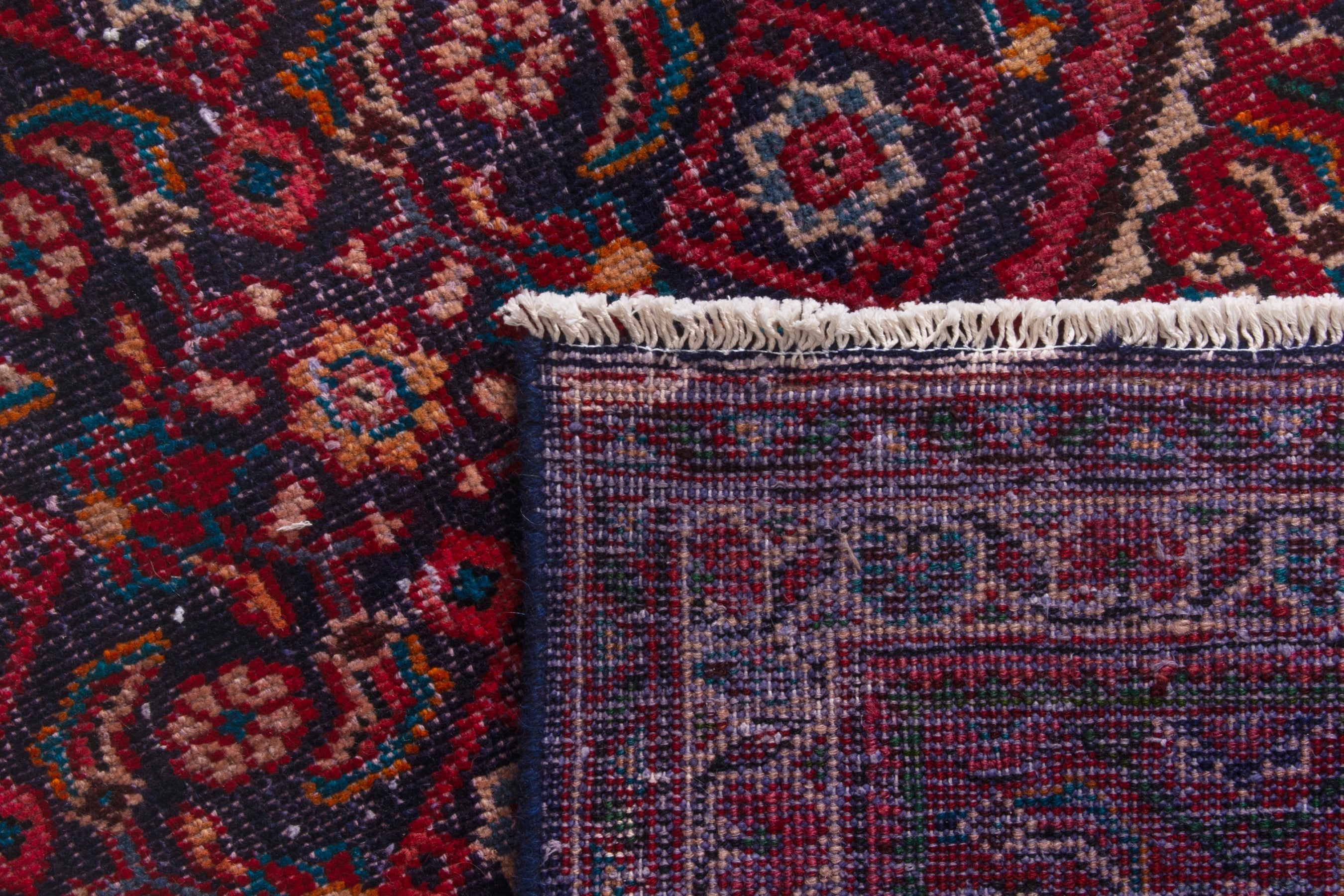 Persian Mahal oversized rug in deep red and burgundy, view 21 of 21