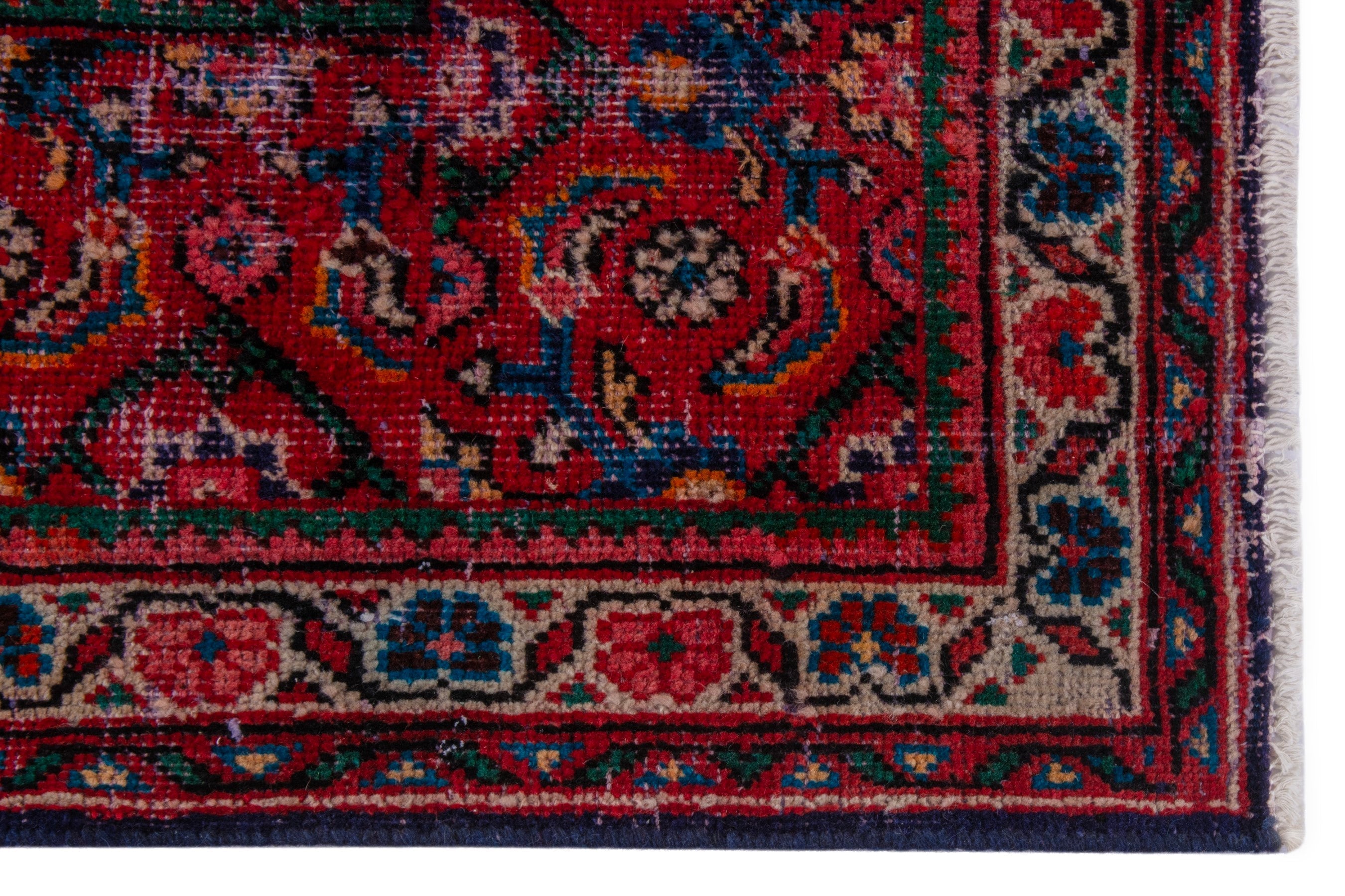 Persian Mahal oversized rug in deep red and burgundy, view 9 of 21