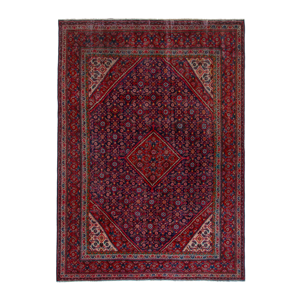 Persian Mahal oversized rug in deep red and burgundy, 9'6" x 13'3"