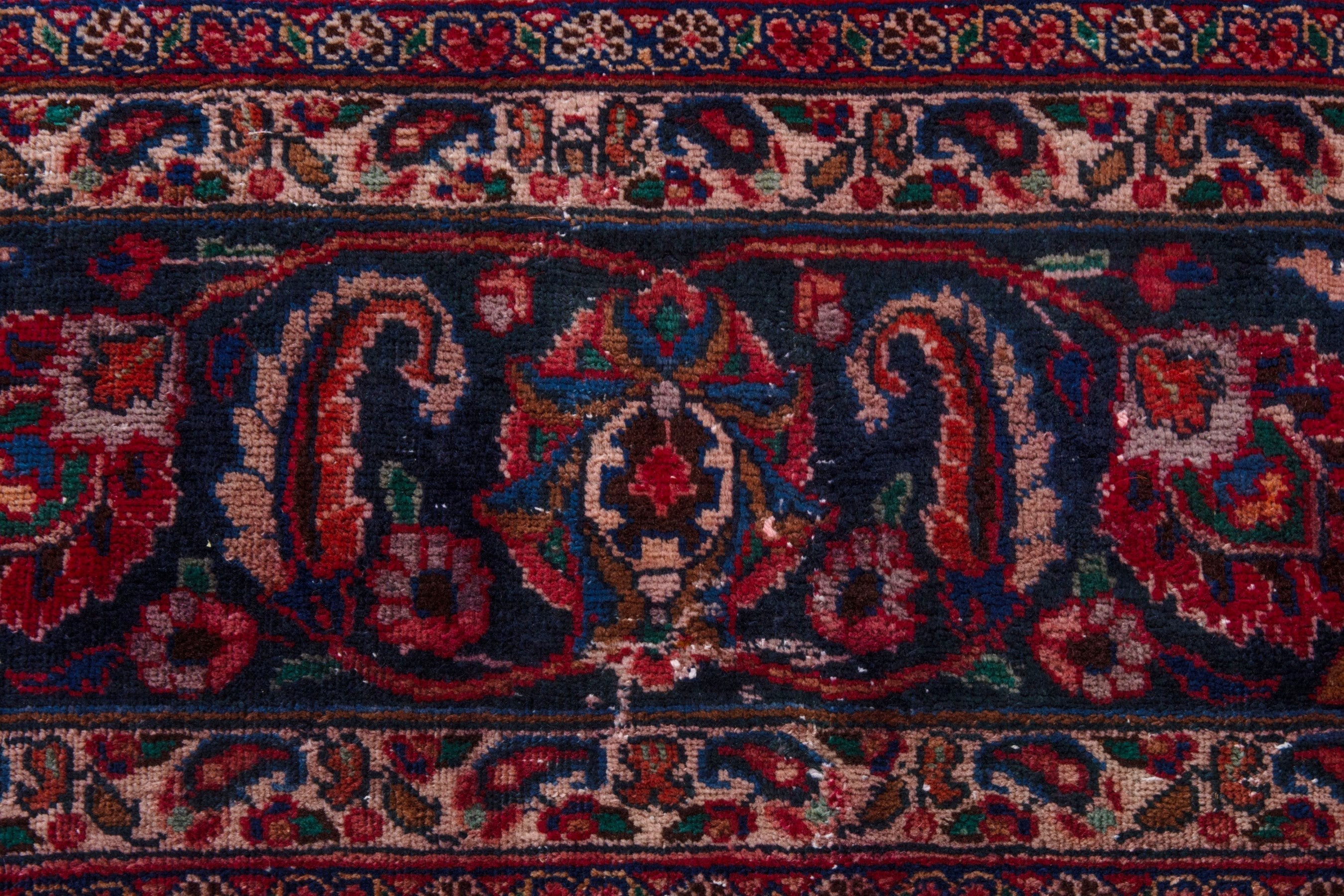 Persian Sabzevar oversized rug in deep red and burgundy, view 11 of 22