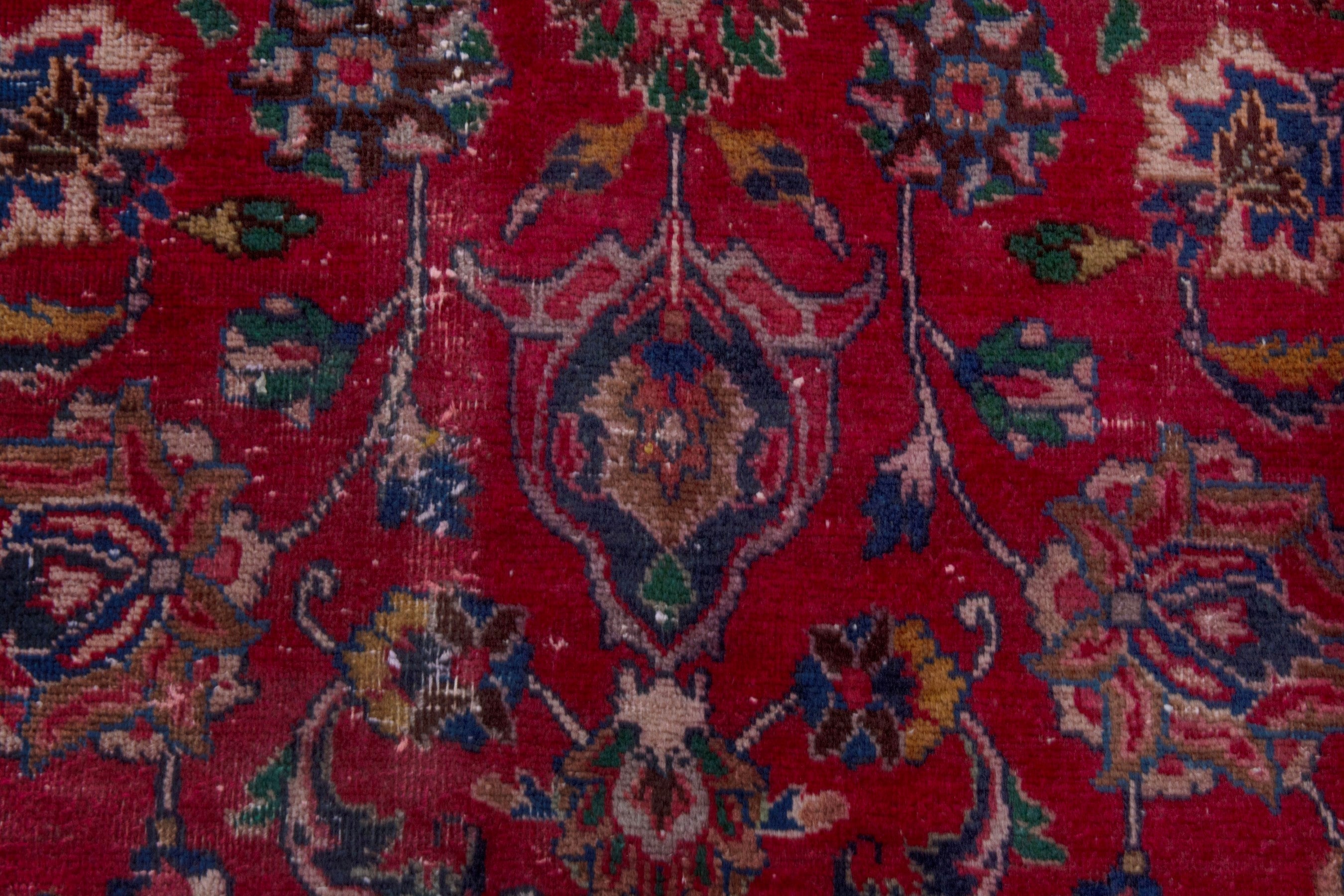 Persian Sabzevar oversized rug in deep red and burgundy, view 12 of 22