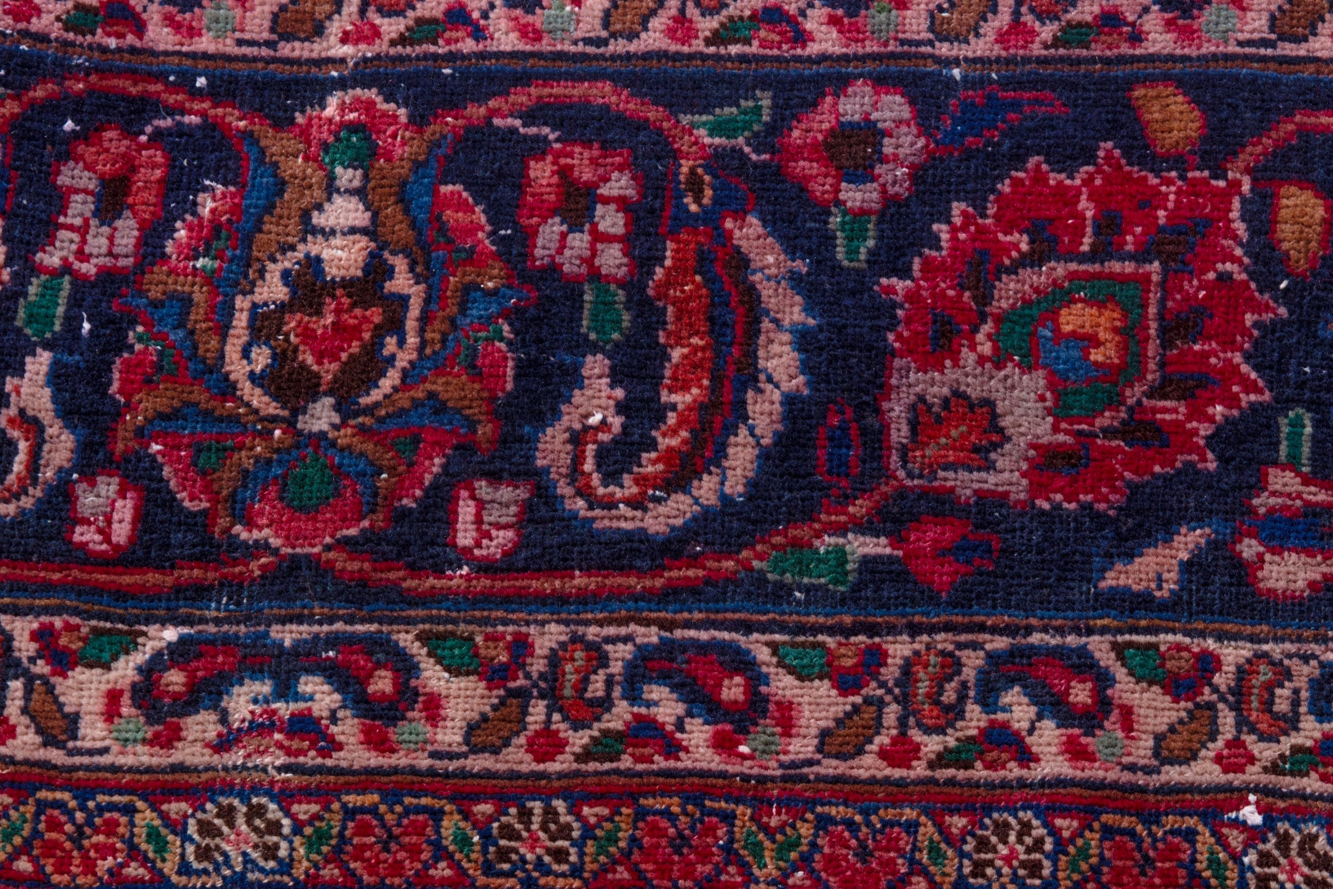 Persian Sabzevar oversized rug in deep red and burgundy, view 16 of 22