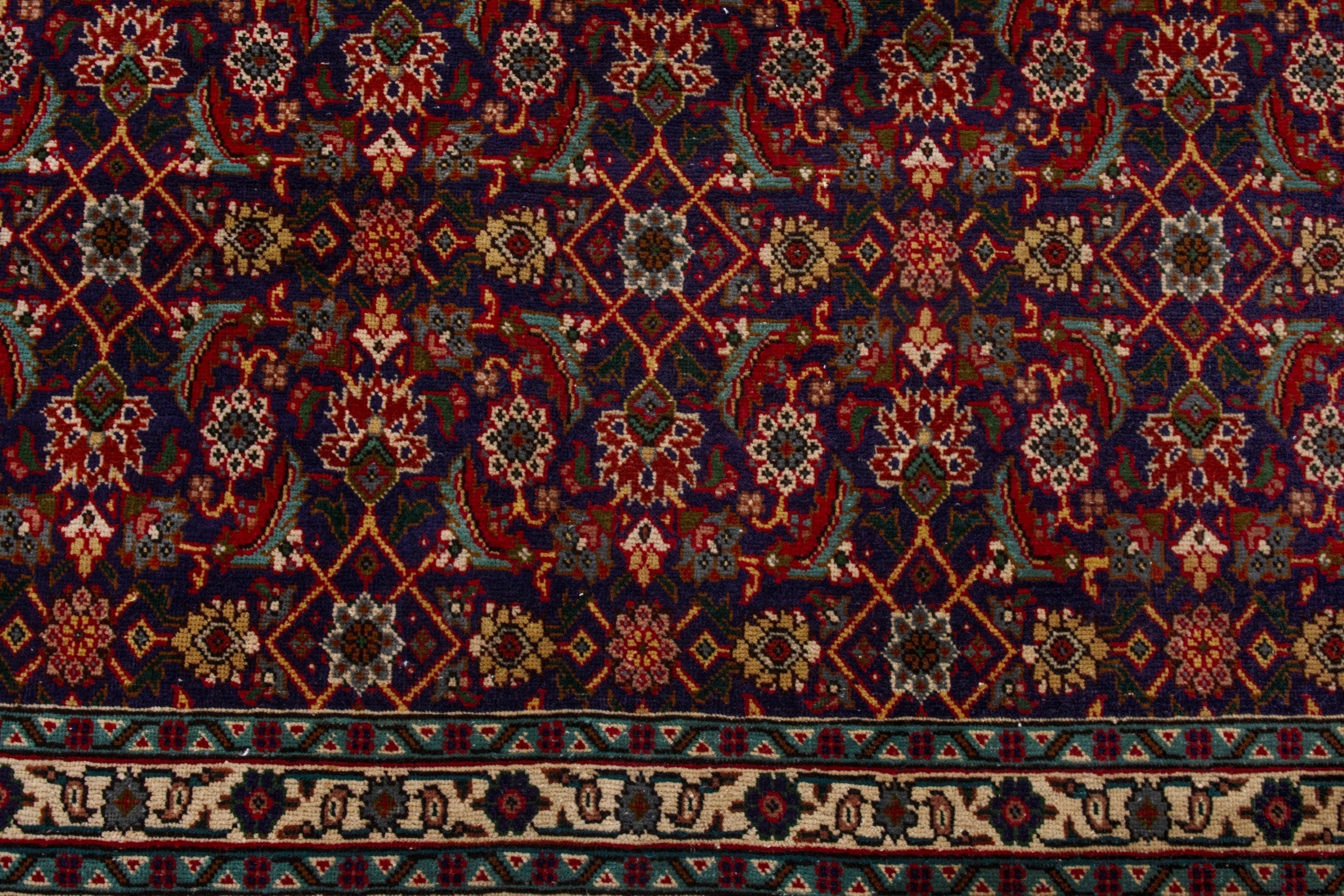 Persian Tabriz oversized rug in burgundy and rust, view 12 of 20