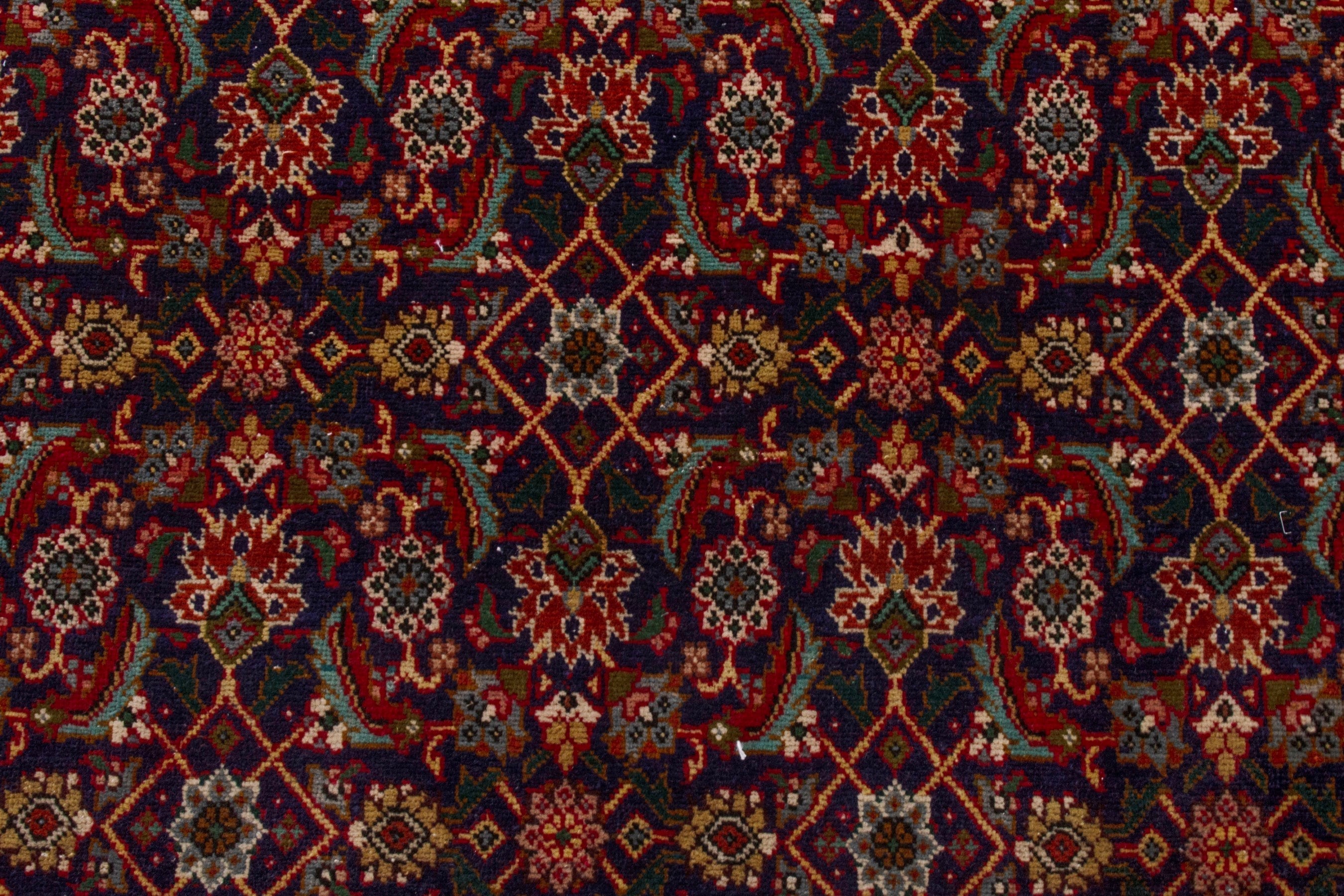 Persian Tabriz oversized rug in burgundy and rust, view 14 of 20