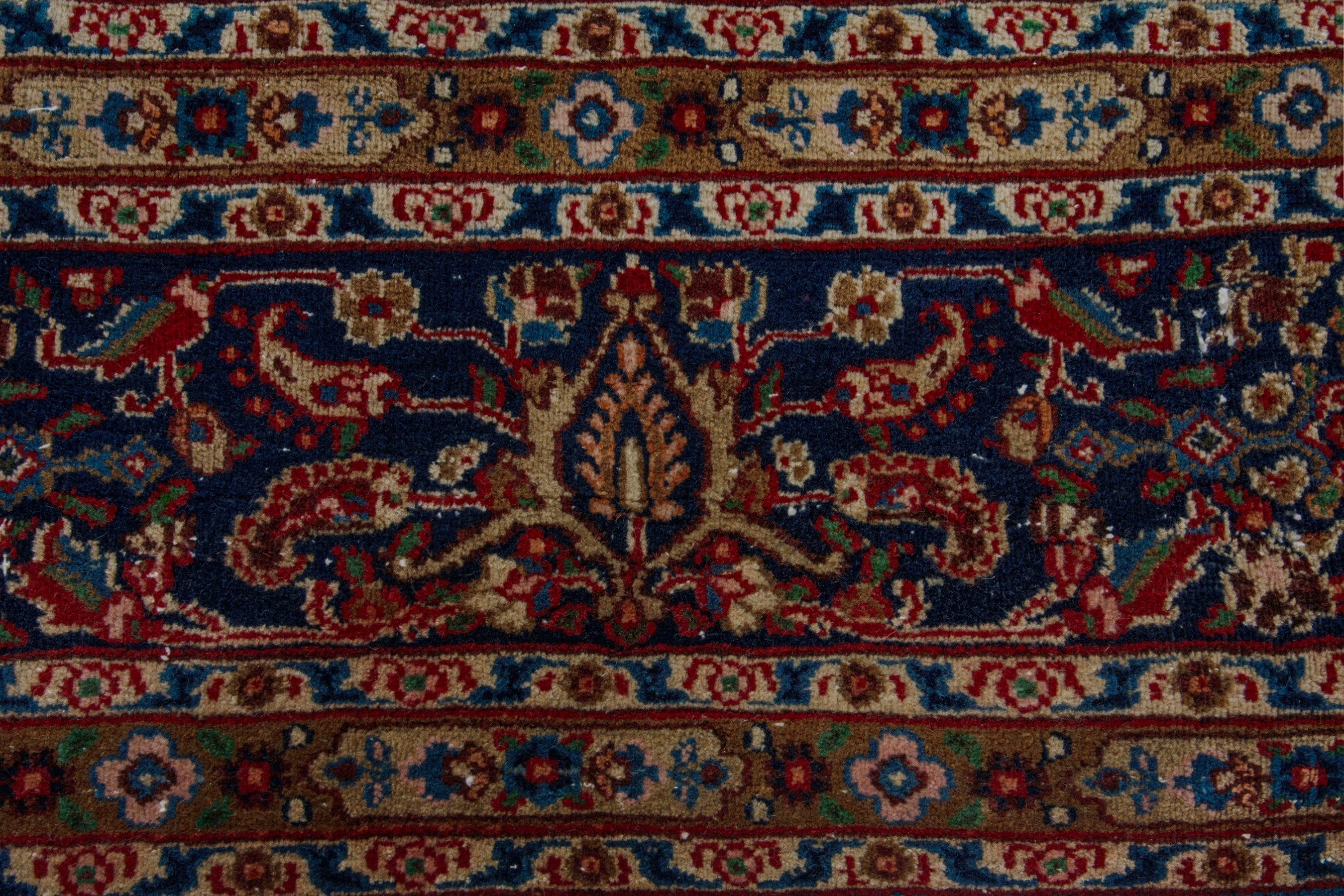 Persian Birjand oversized rug in burgundy and slate blue, view 11 of 19