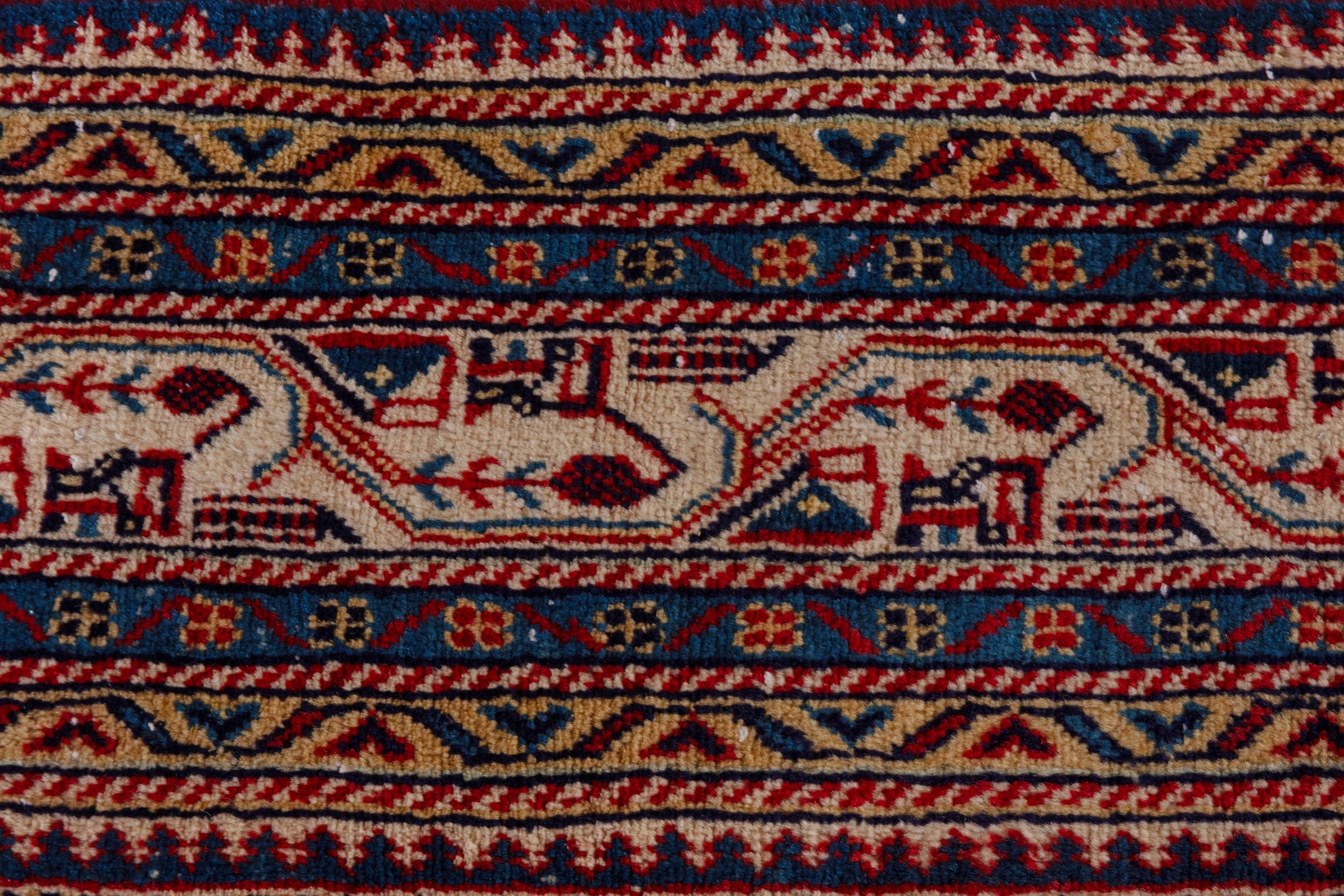 Persian Arak oversized rug in burgundy and rust, view 10 of 22
