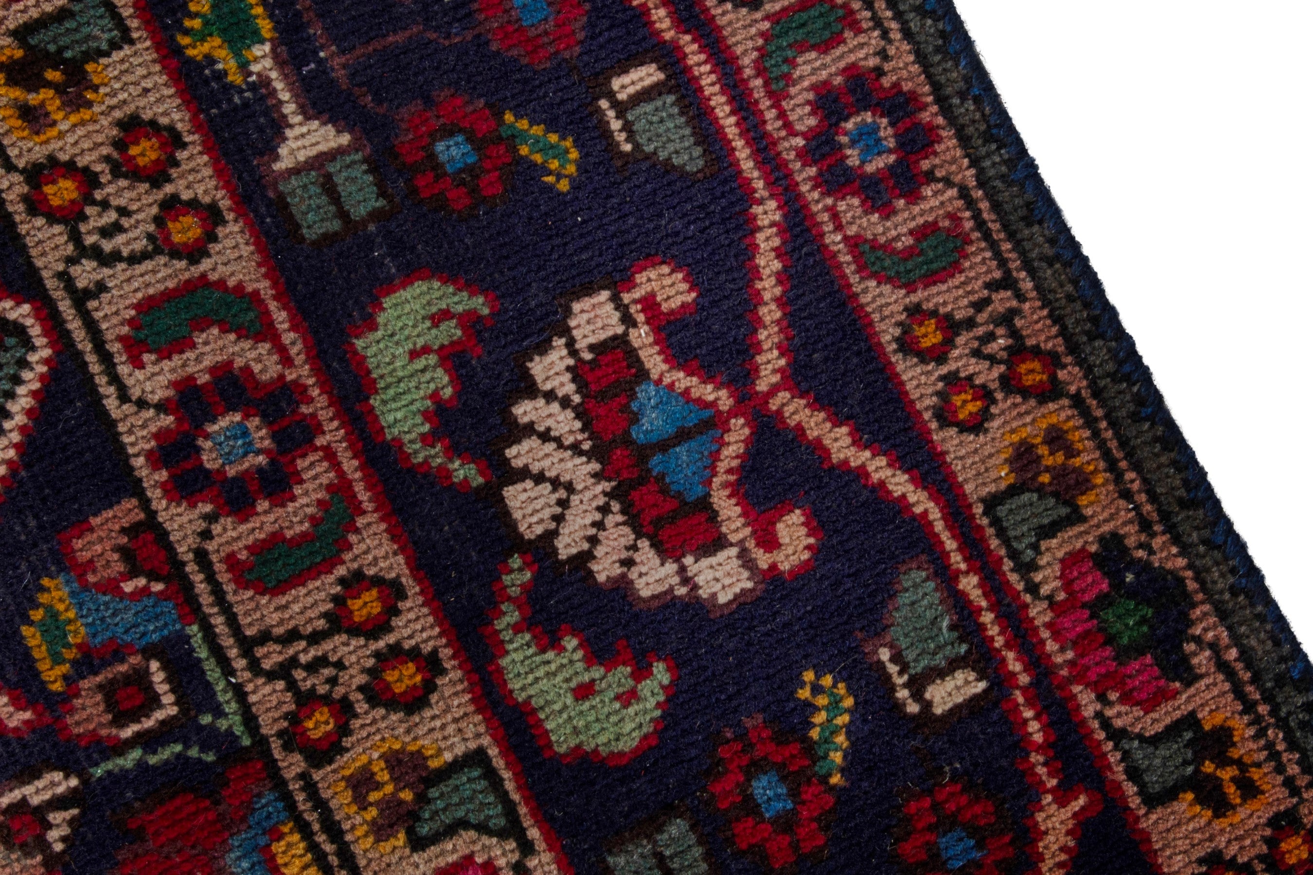Persian Tabriz area rug in deep red and burgundy, view 7 of 20