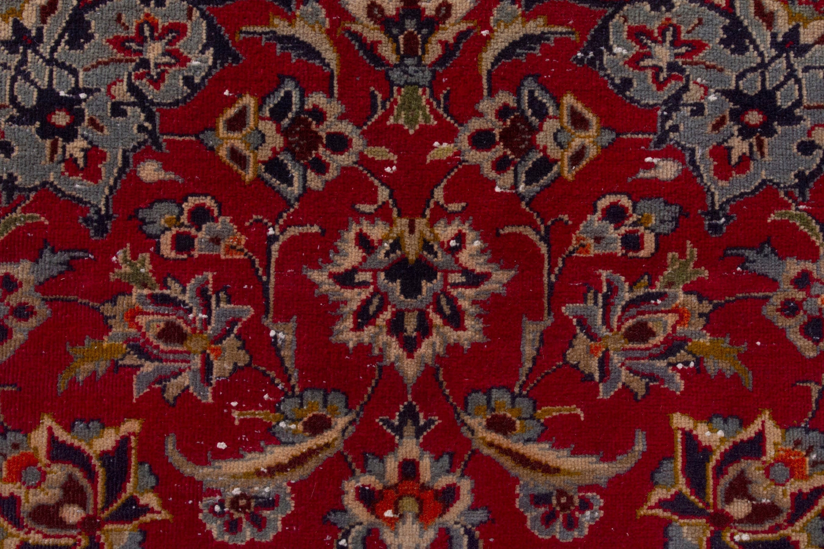 Persian Najafabad oversized rug in deep red and navy, view 12 of 18