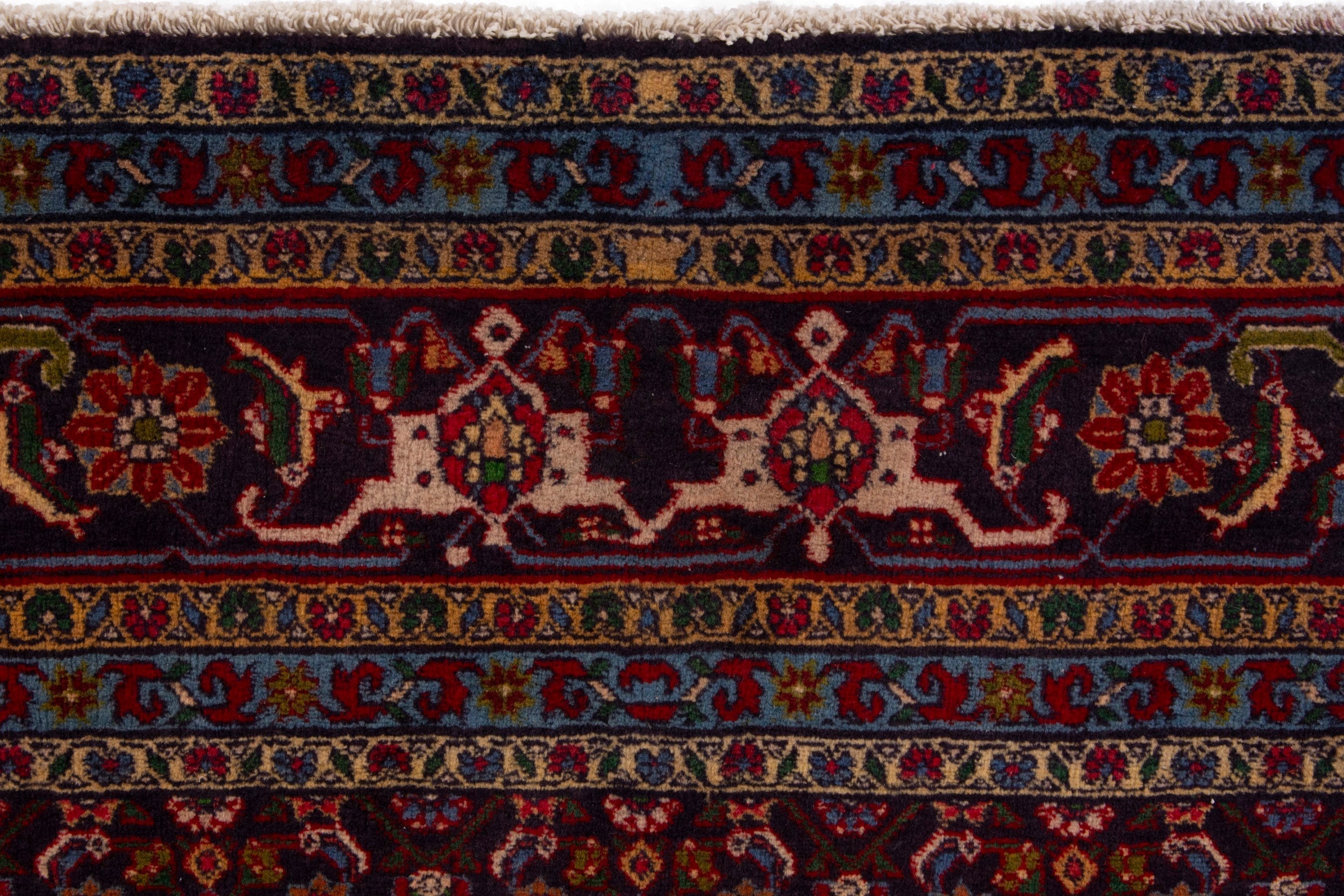 Persian Bijar oversized rug in burgundy and rust, view 11 of 21