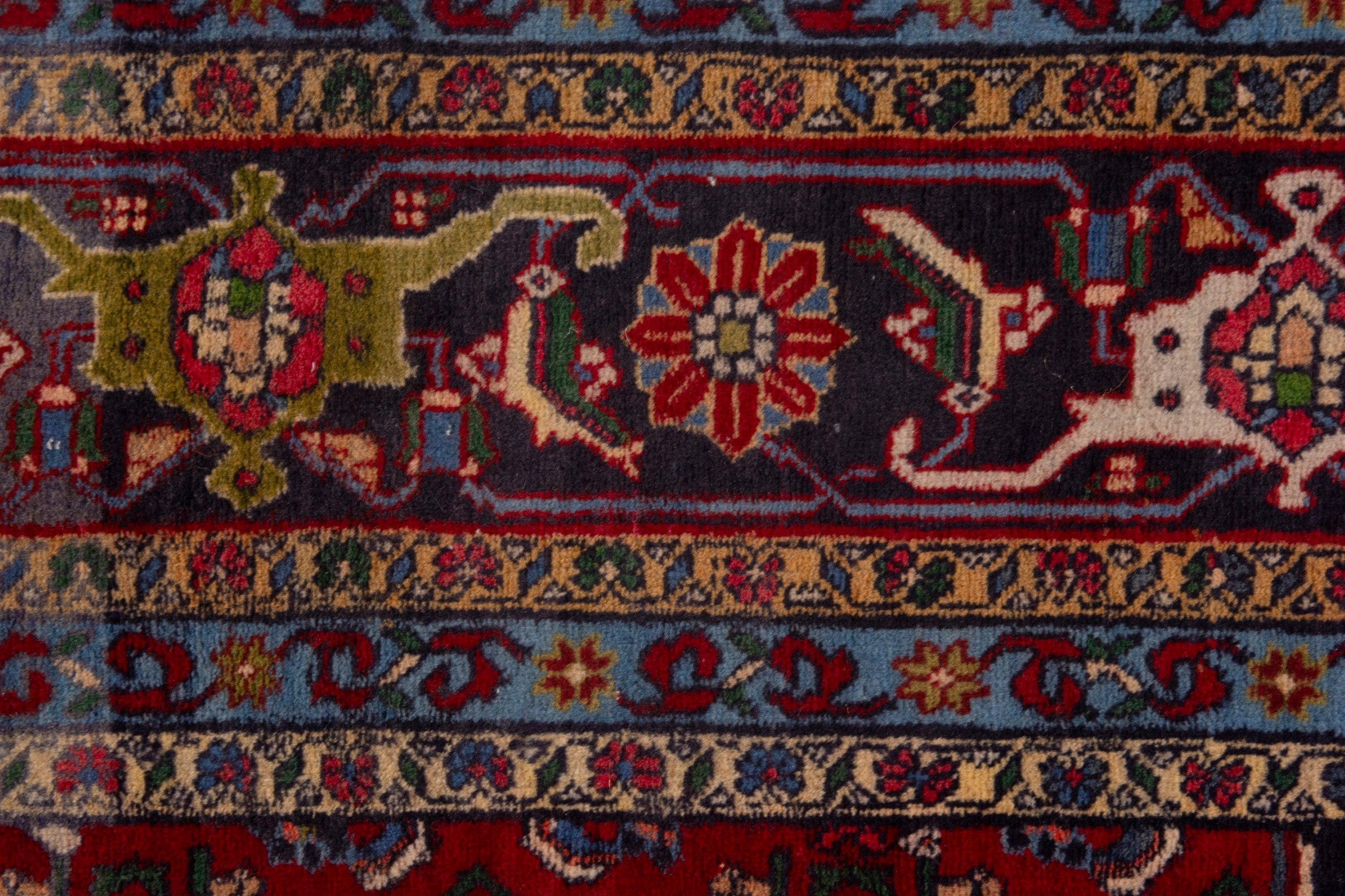 Persian Bijar oversized rug in burgundy and rust, view 15 of 21