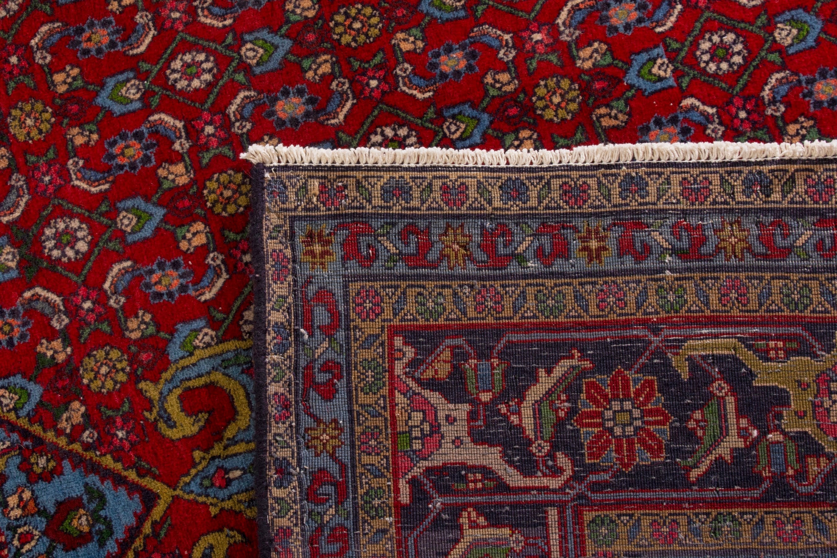 Persian Bijar oversized rug in burgundy and rust, view 21 of 21