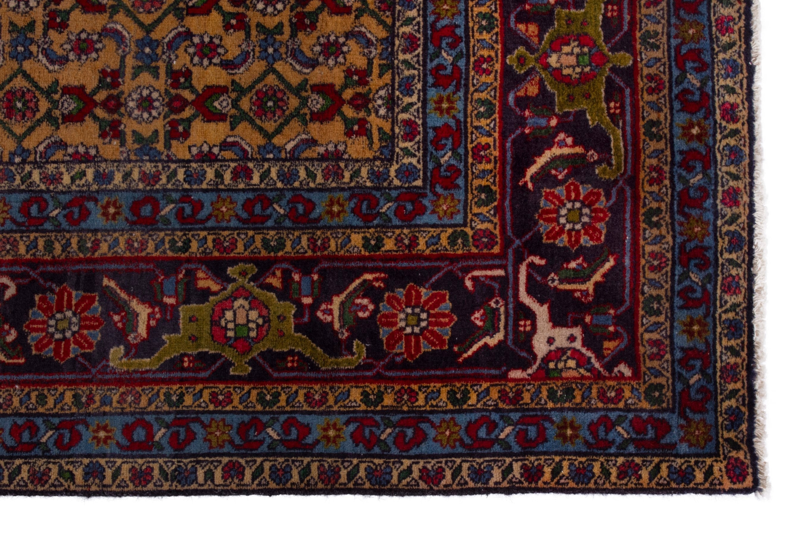 Persian Bijar oversized rug in burgundy and rust, view 10 of 21