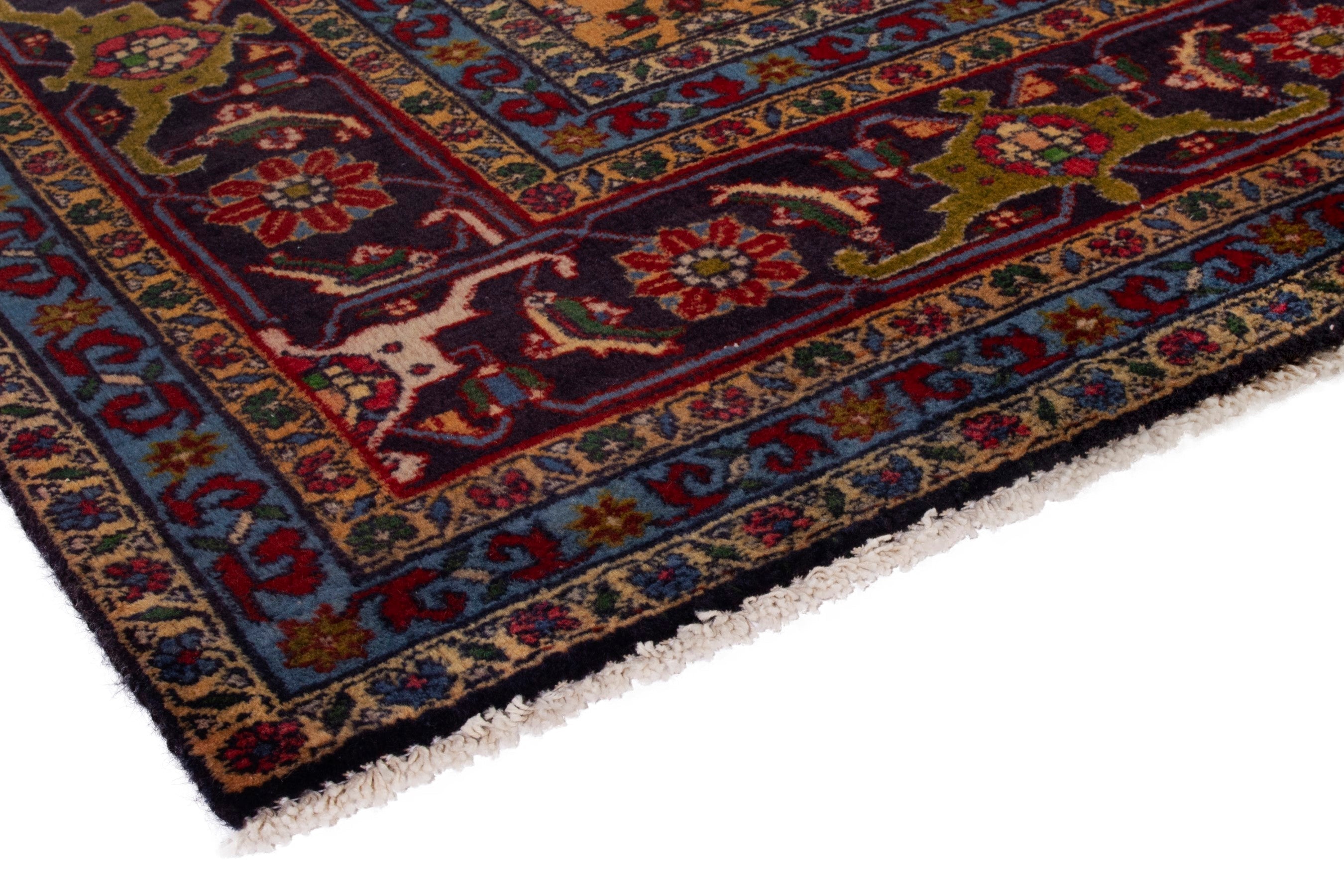 Persian Bijar oversized rug in burgundy and rust, view 7 of 21