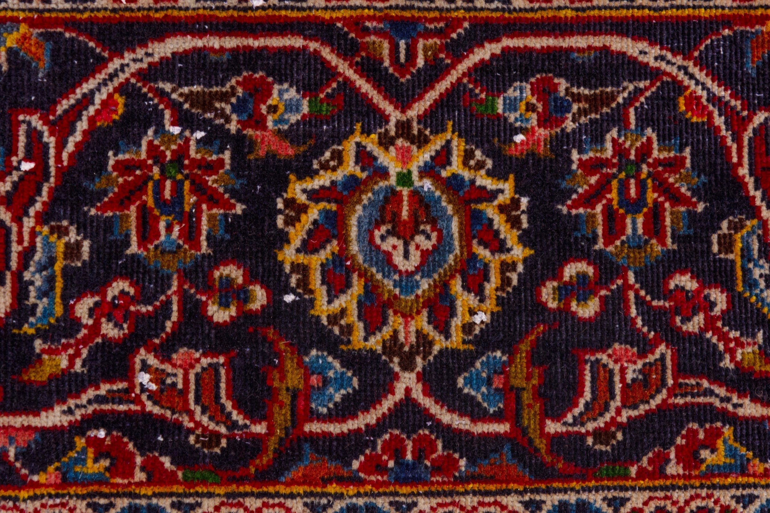 Persian Kashan oversized rug in deep red and burgundy, view 11 of 25