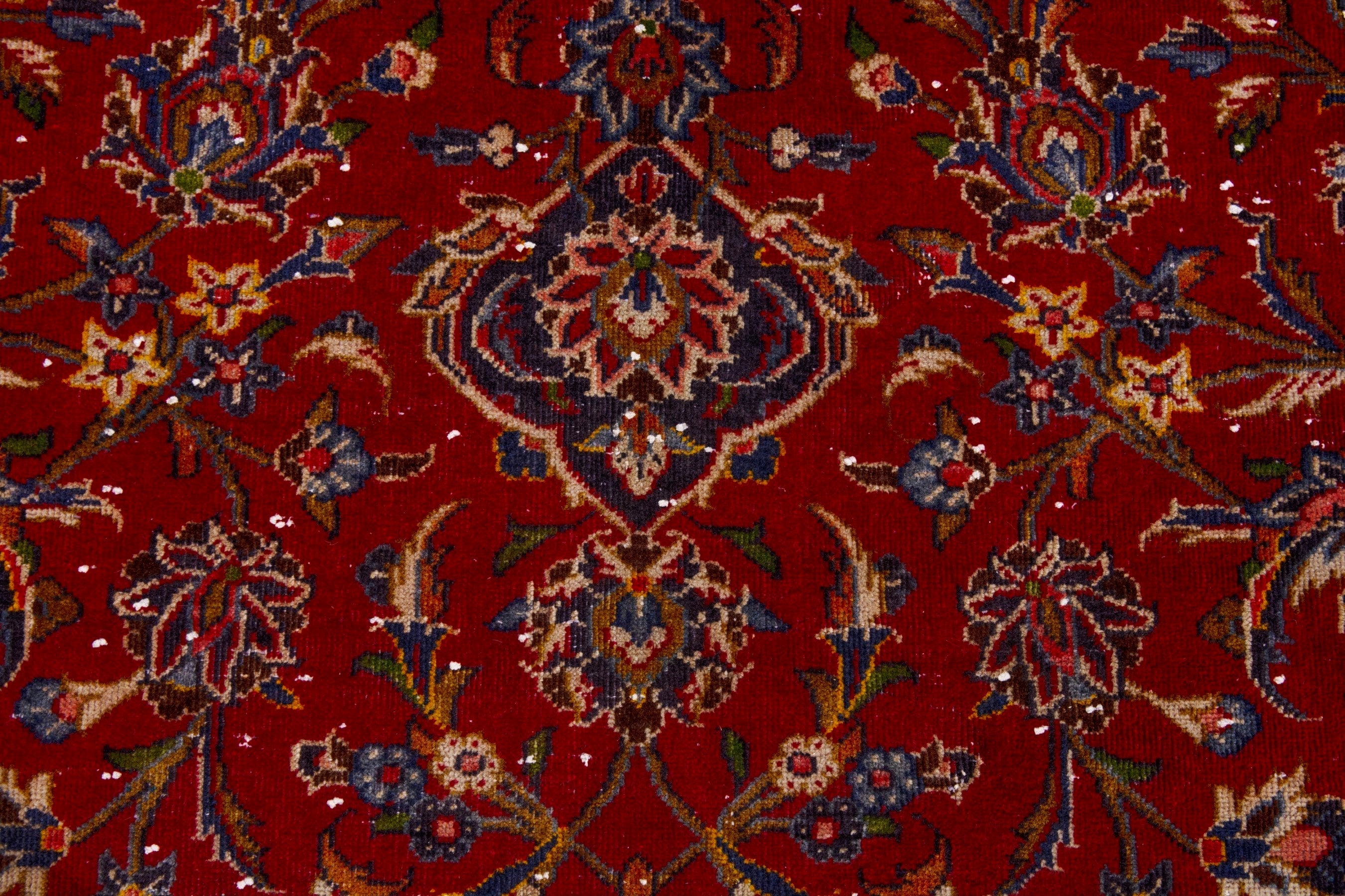 Persian Kashan oversized rug in deep red and burgundy, view 12 of 25