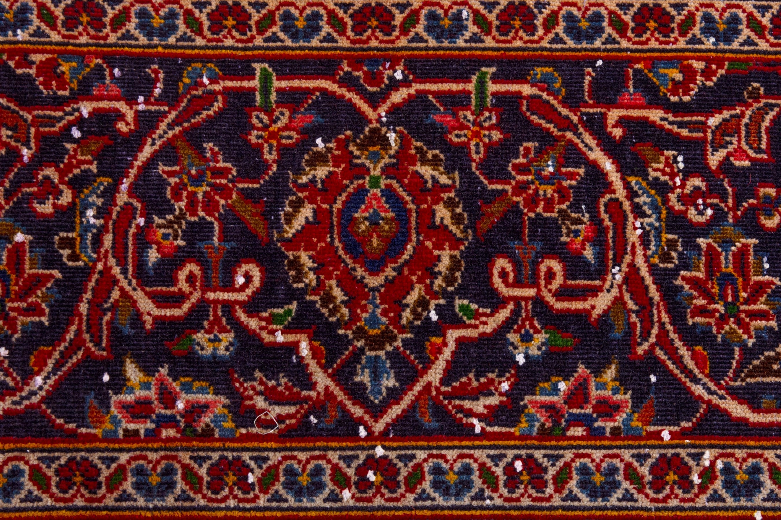 Persian Kashan oversized rug in deep red and burgundy, view 13 of 25