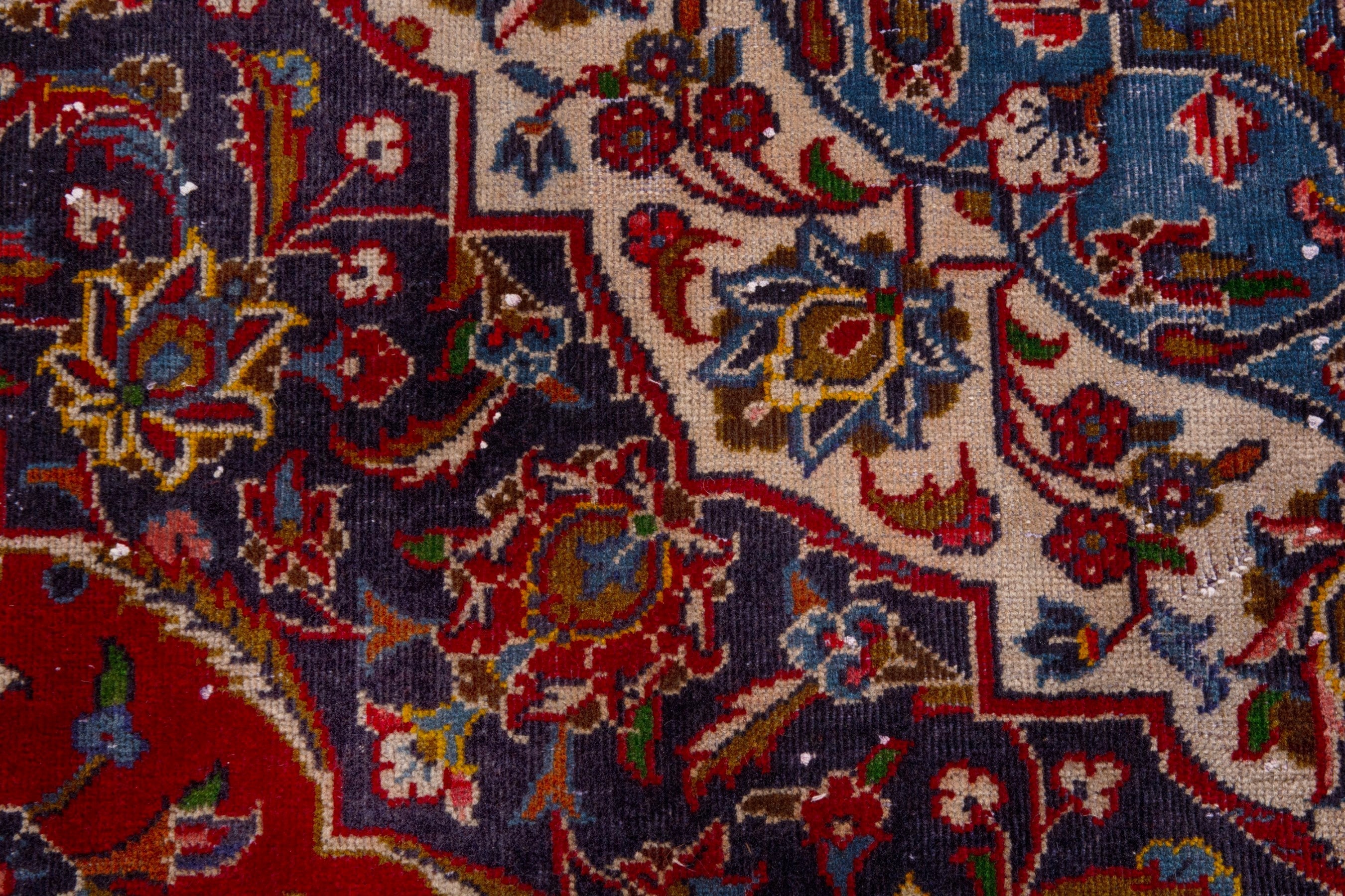 Persian Kashan oversized rug in deep red and burgundy, view 14 of 25