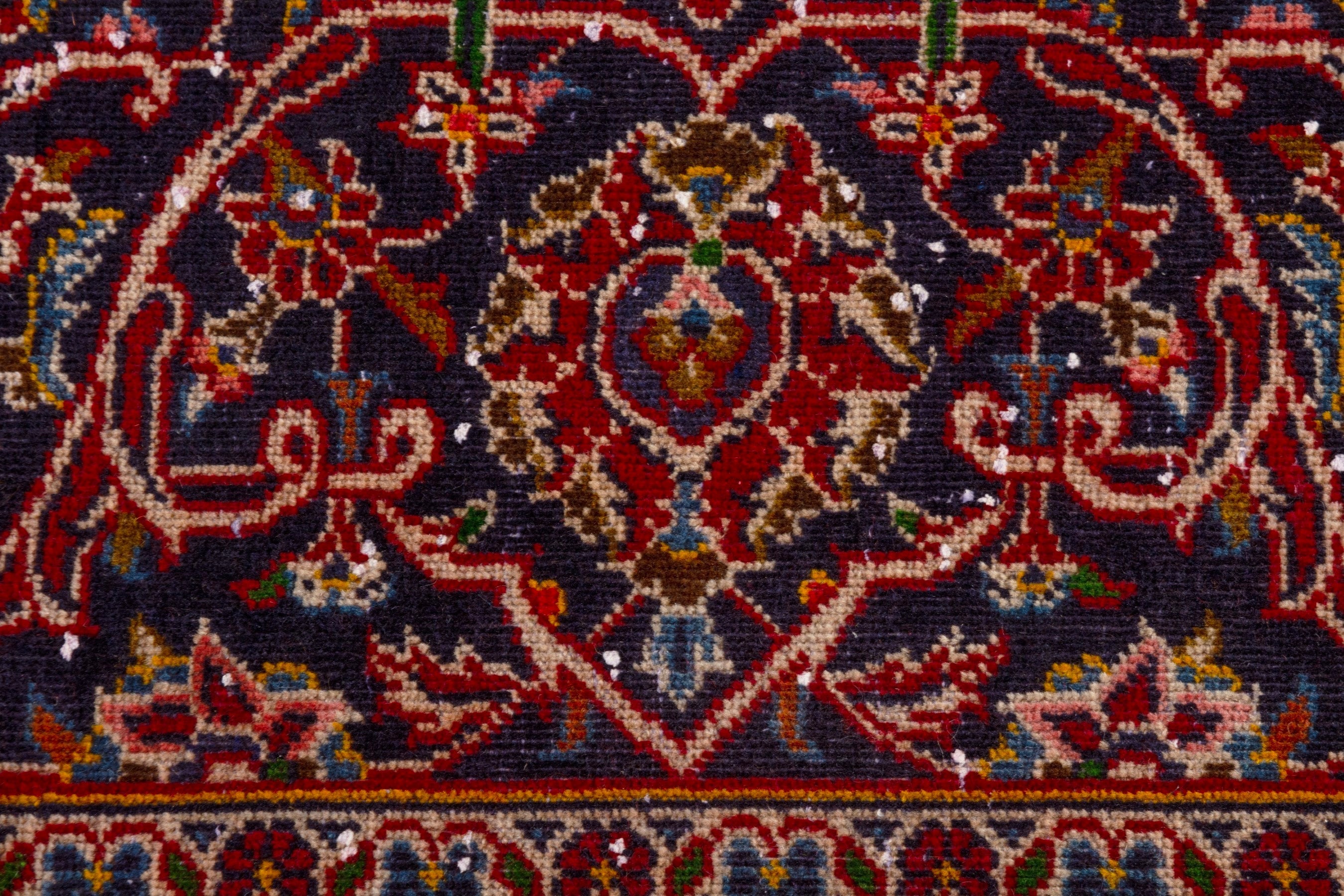 Persian Kashan oversized rug in deep red and burgundy, view 15 of 25