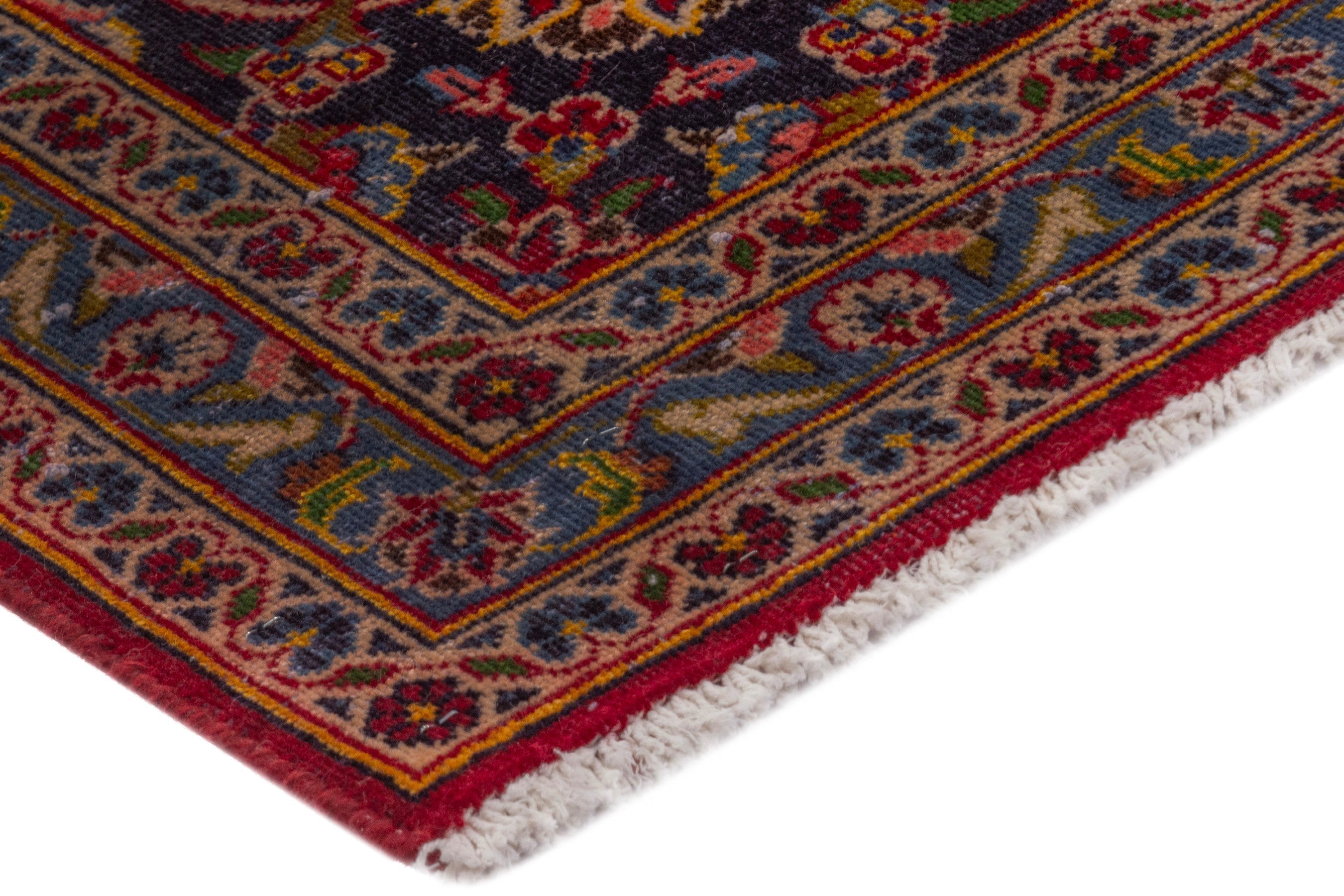 Persian Kashan oversized rug in deep red and burgundy, view 5 of 25