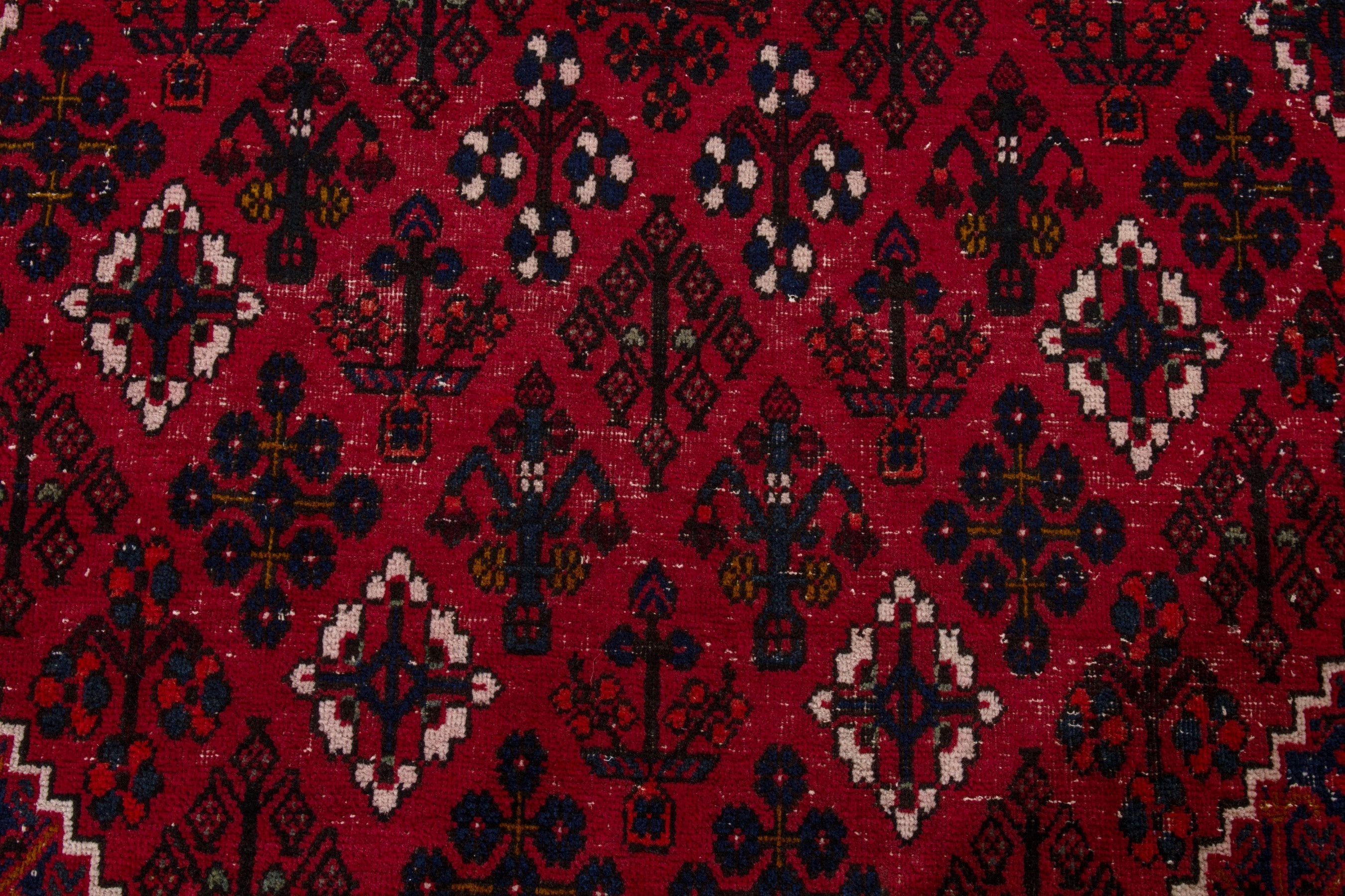 Persian Joshaghan oversized rug in burgundy and deep red, view 12 of 22