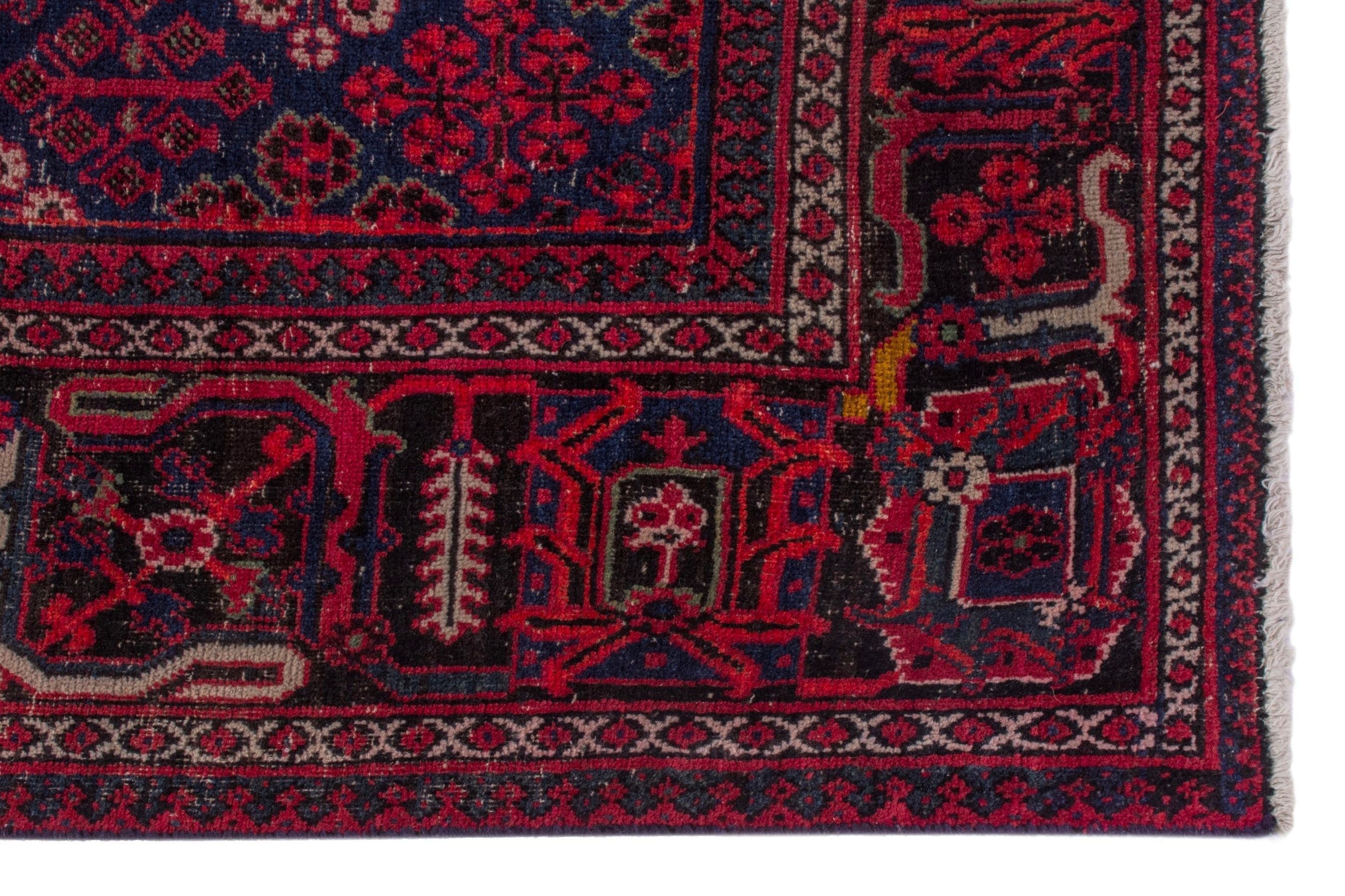 Persian Joshaghan oversized rug in burgundy and deep red, view 10 of 22