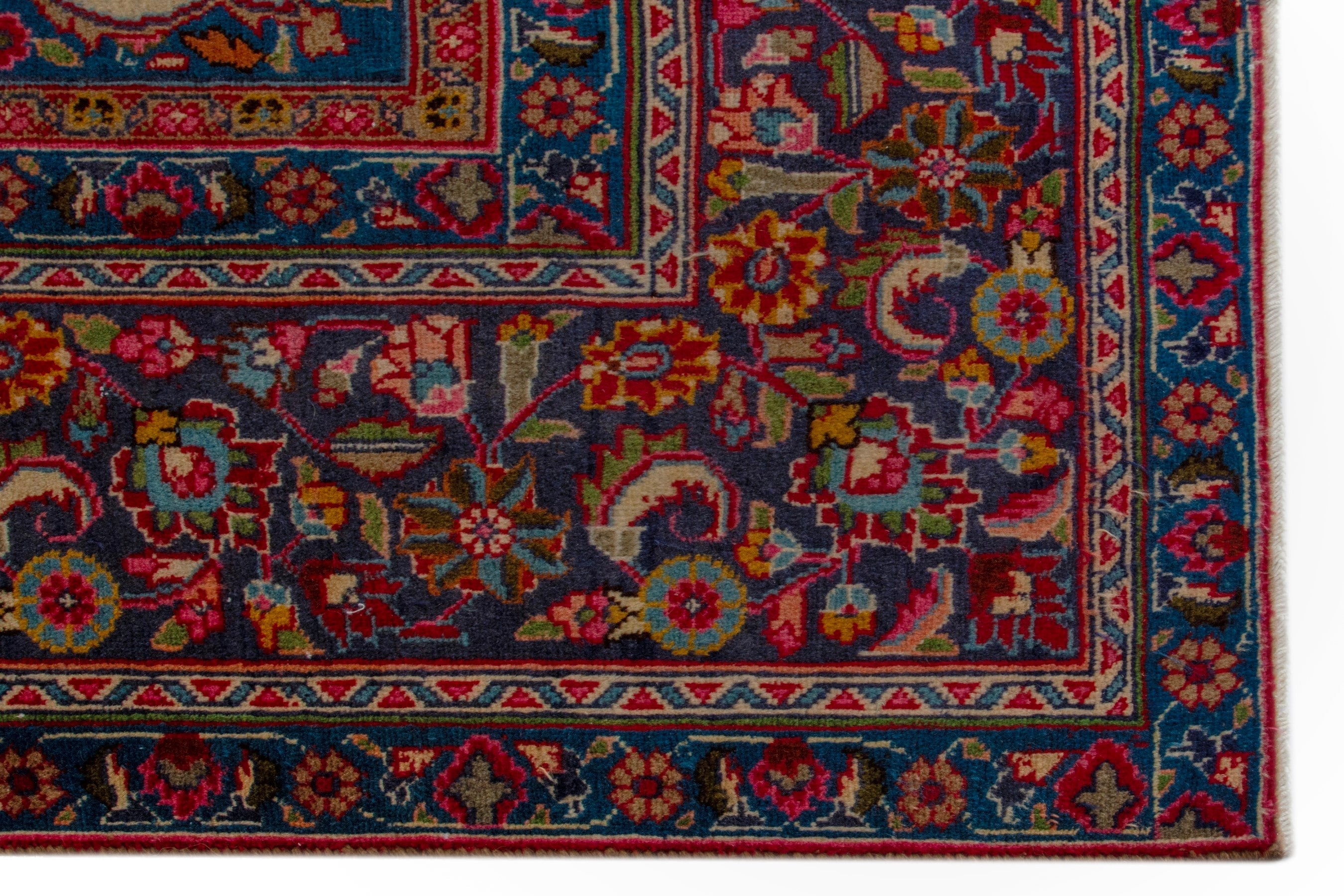 Persian Sabzevar oversized rug in deep red and burgundy, view 10 of 18