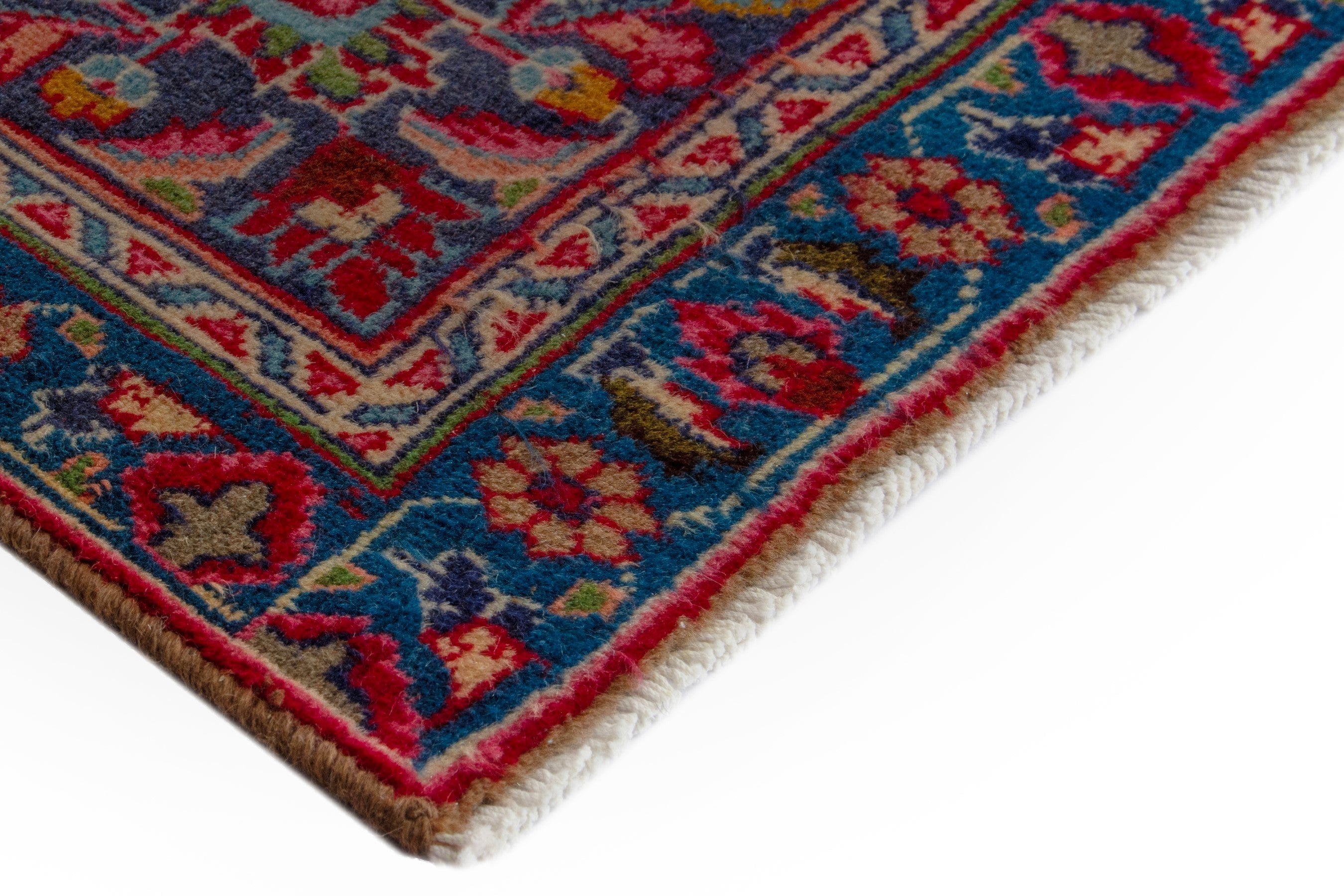 Persian Sabzevar oversized rug in deep red and burgundy, view 5 of 18