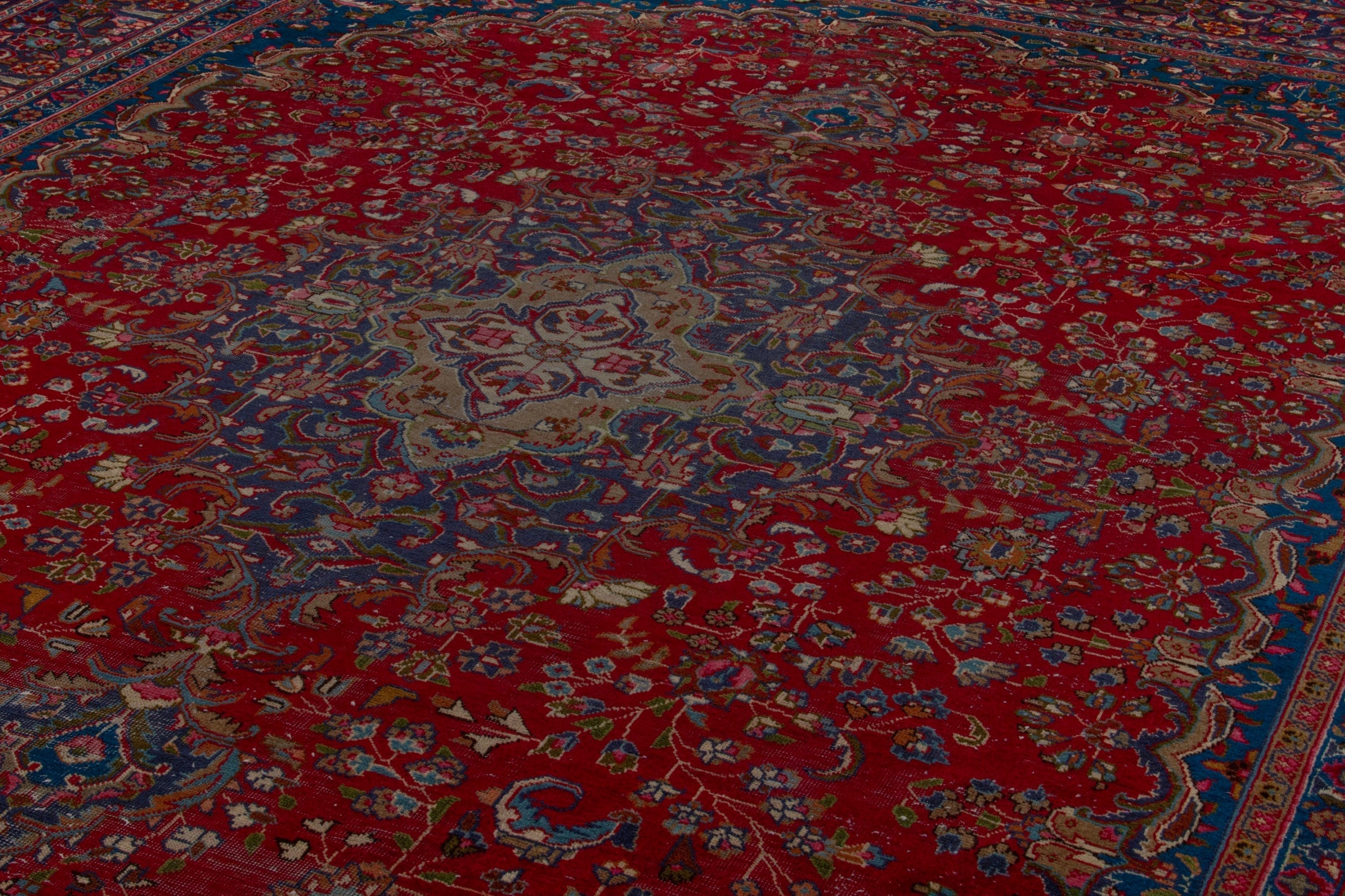Persian Sabzevar oversized rug in deep red and burgundy, view 7 of 18