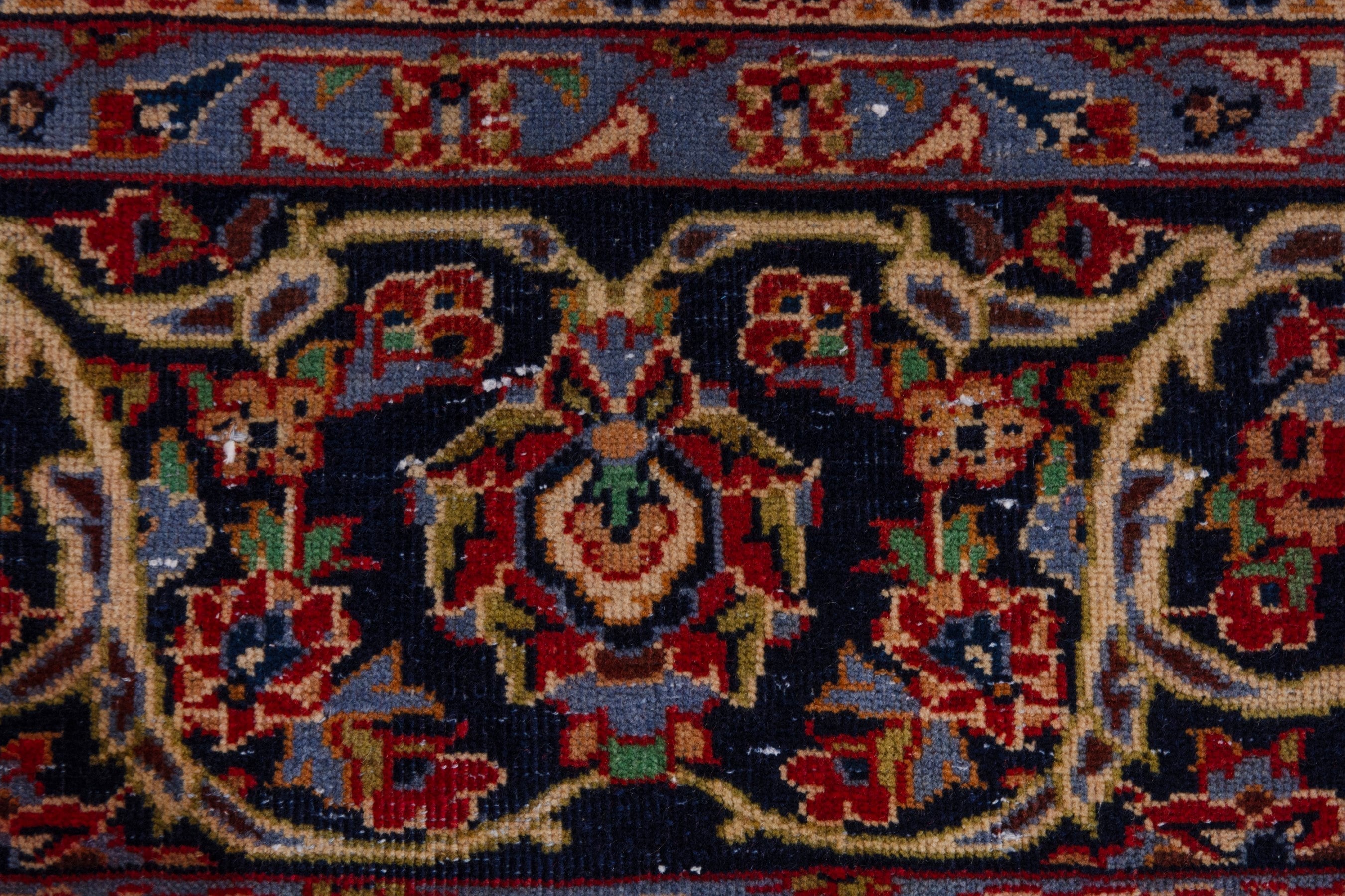 Persian Kashan oversized rug in deep red and burgundy, view 11 of 23