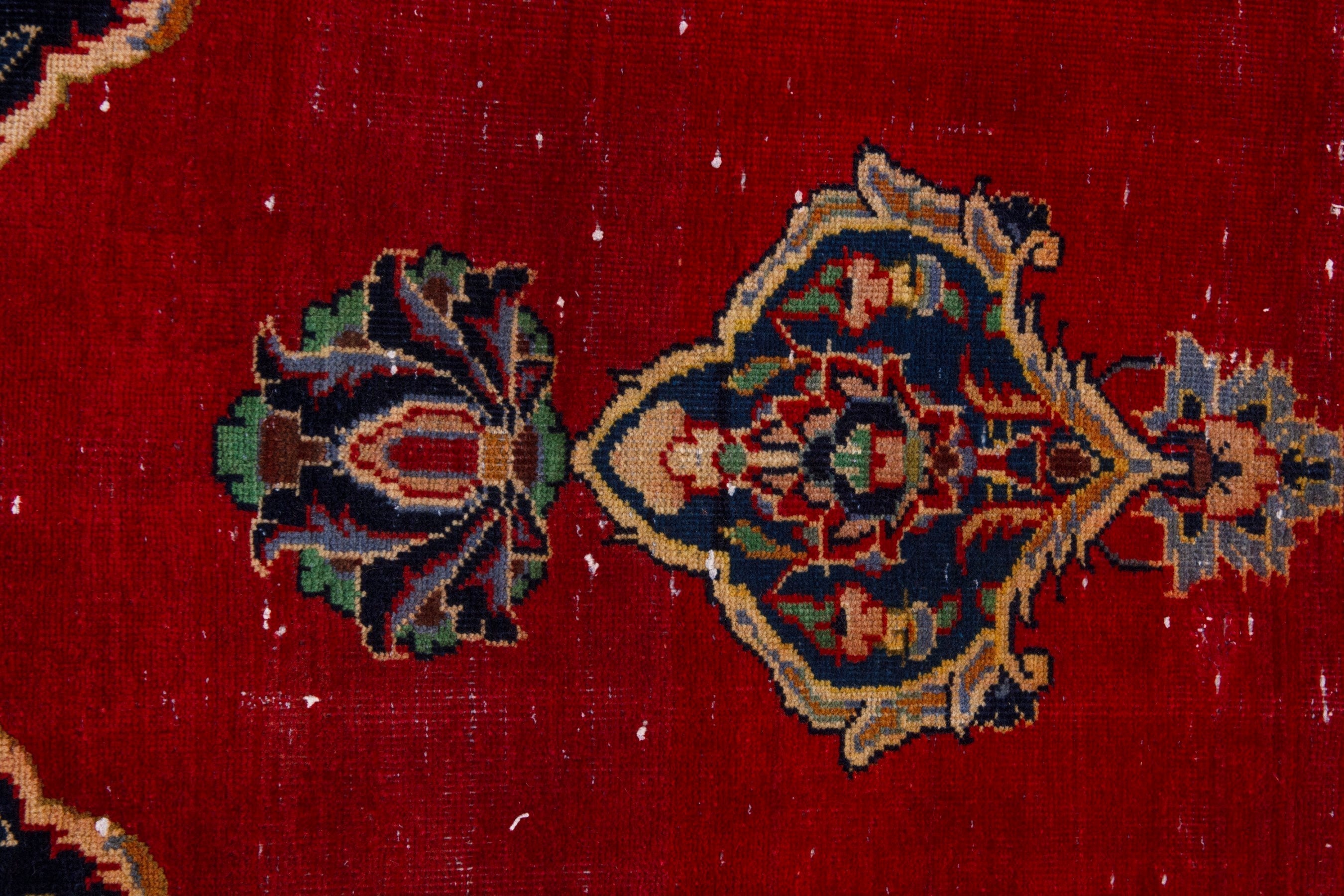 Persian Kashan oversized rug in deep red and burgundy, view 12 of 23