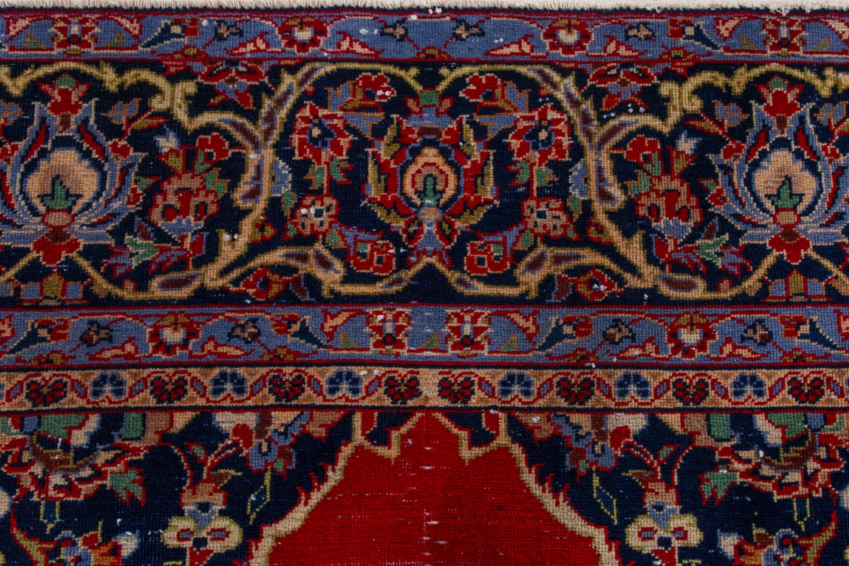 Persian Kashan oversized rug in deep red and burgundy, view 14 of 23