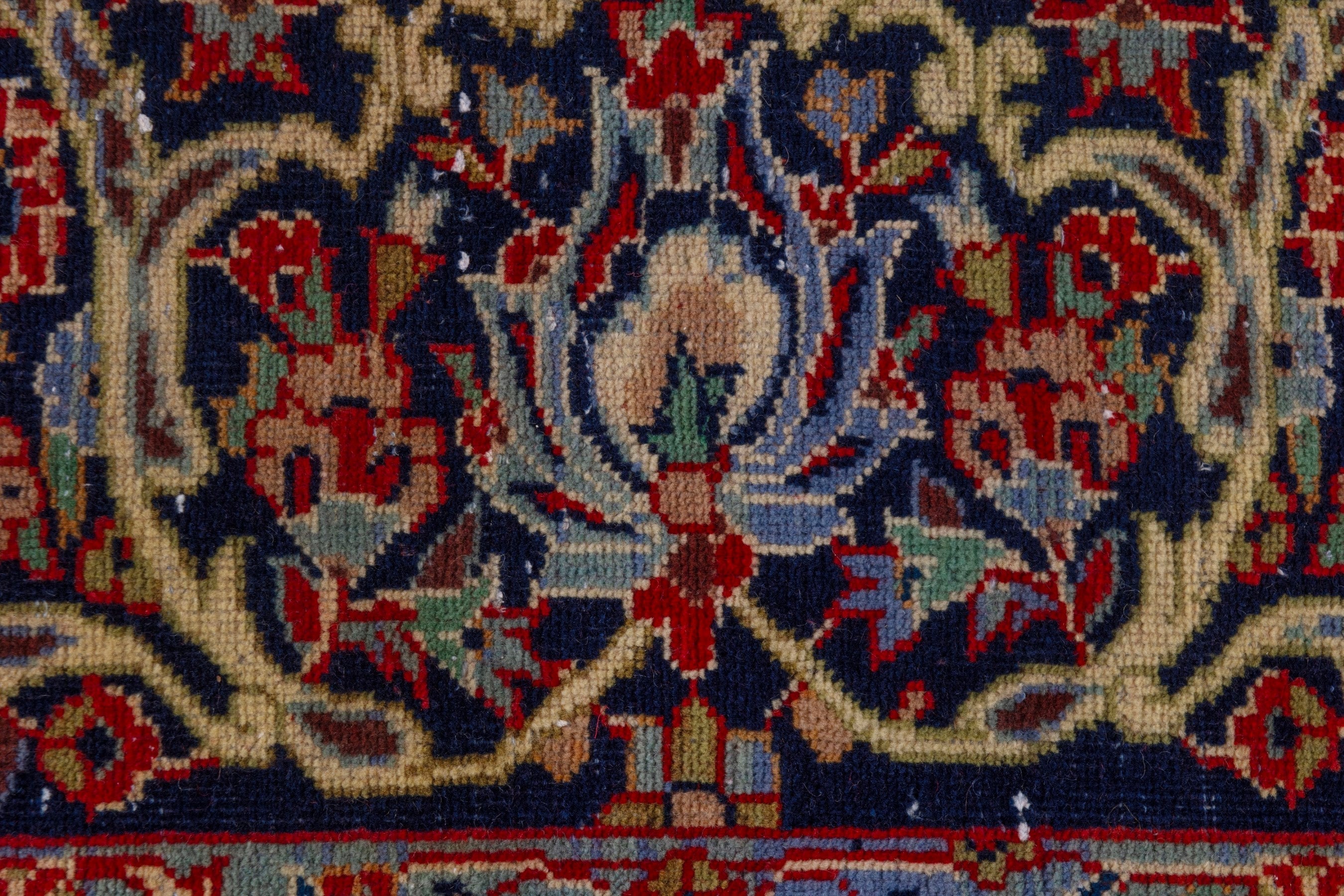 Persian Kashan oversized rug in deep red and burgundy, view 15 of 23