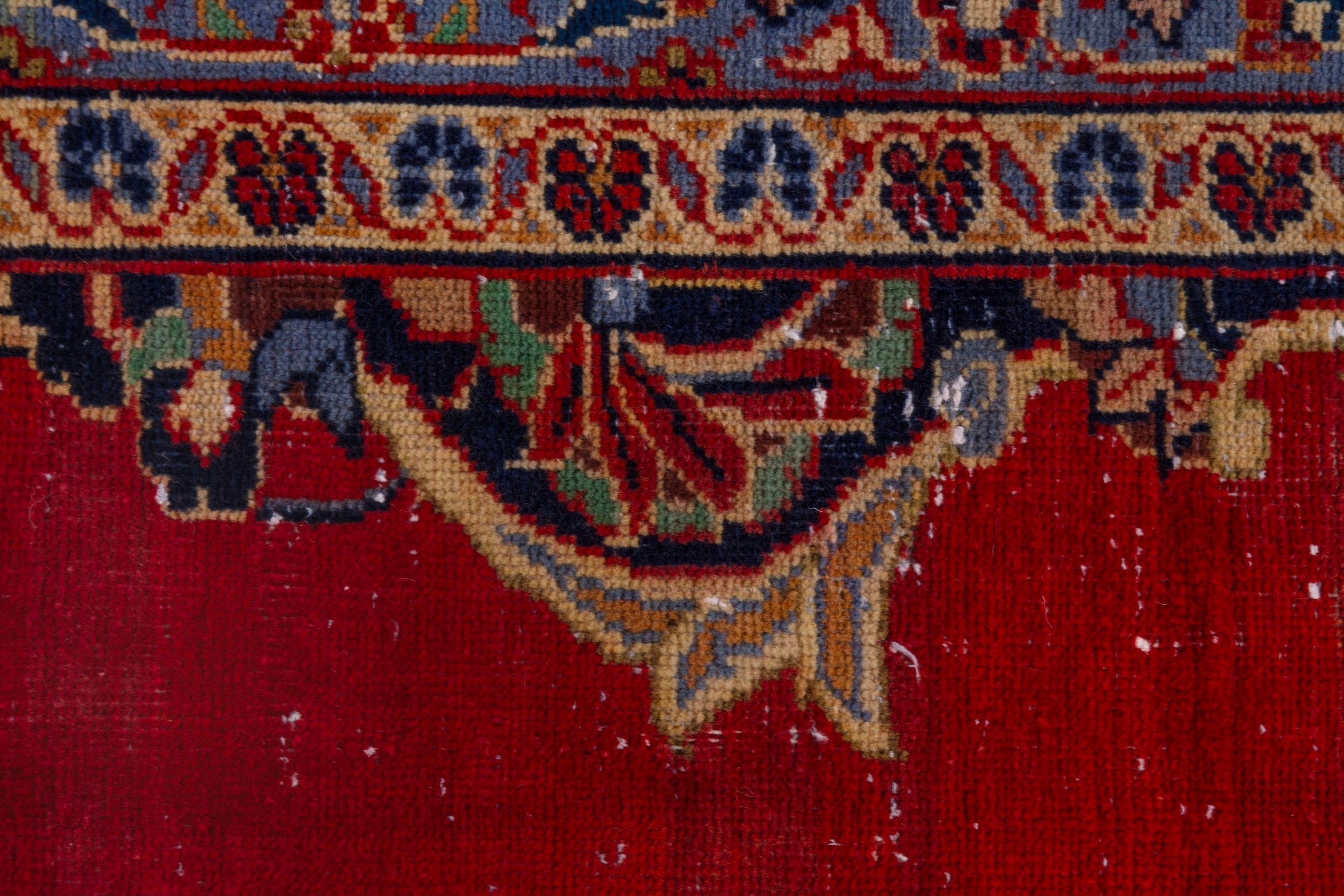 Persian Kashan oversized rug in deep red and burgundy, view 16 of 23