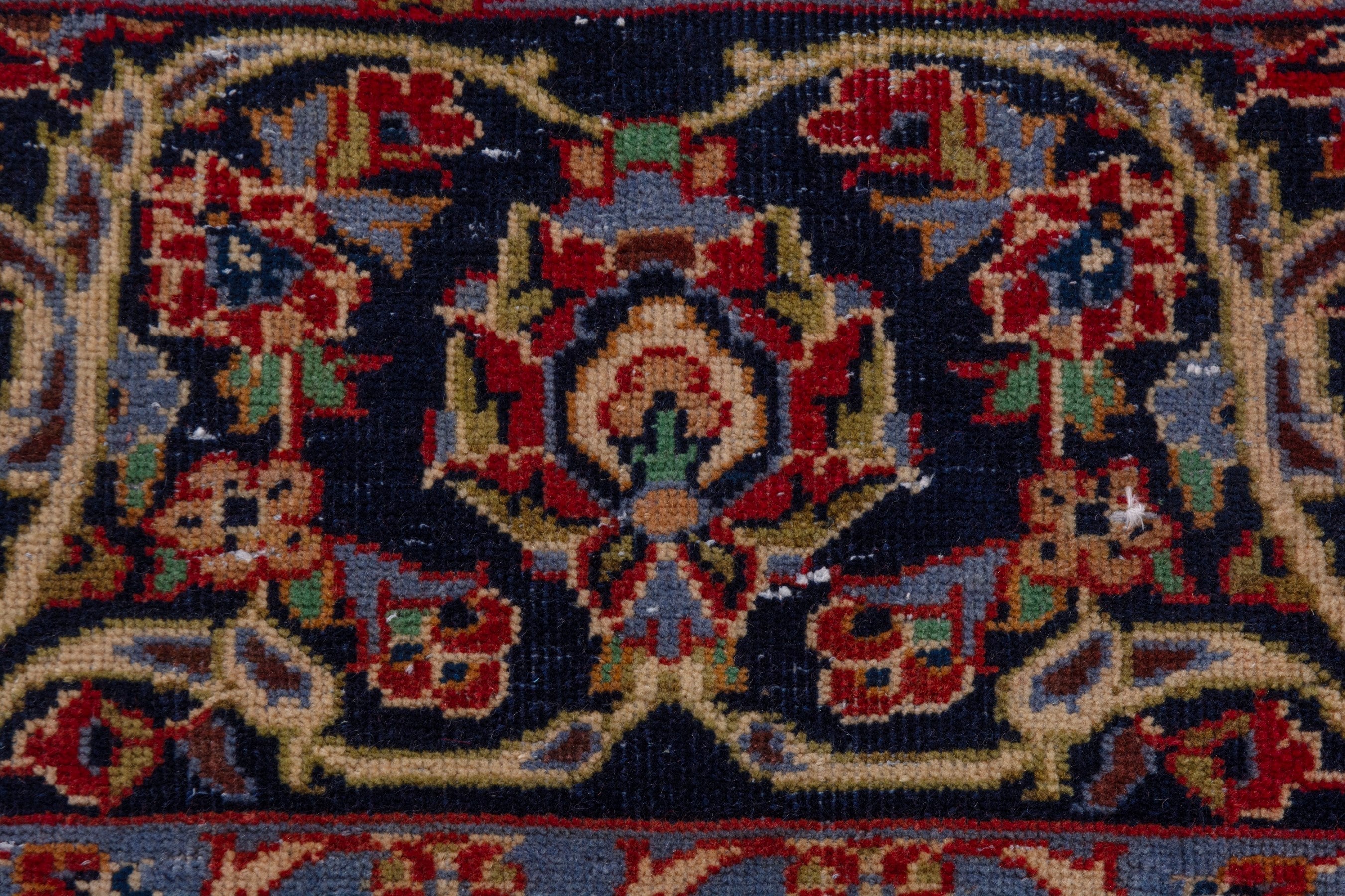 Persian Kashan oversized rug in deep red and burgundy, view 17 of 23
