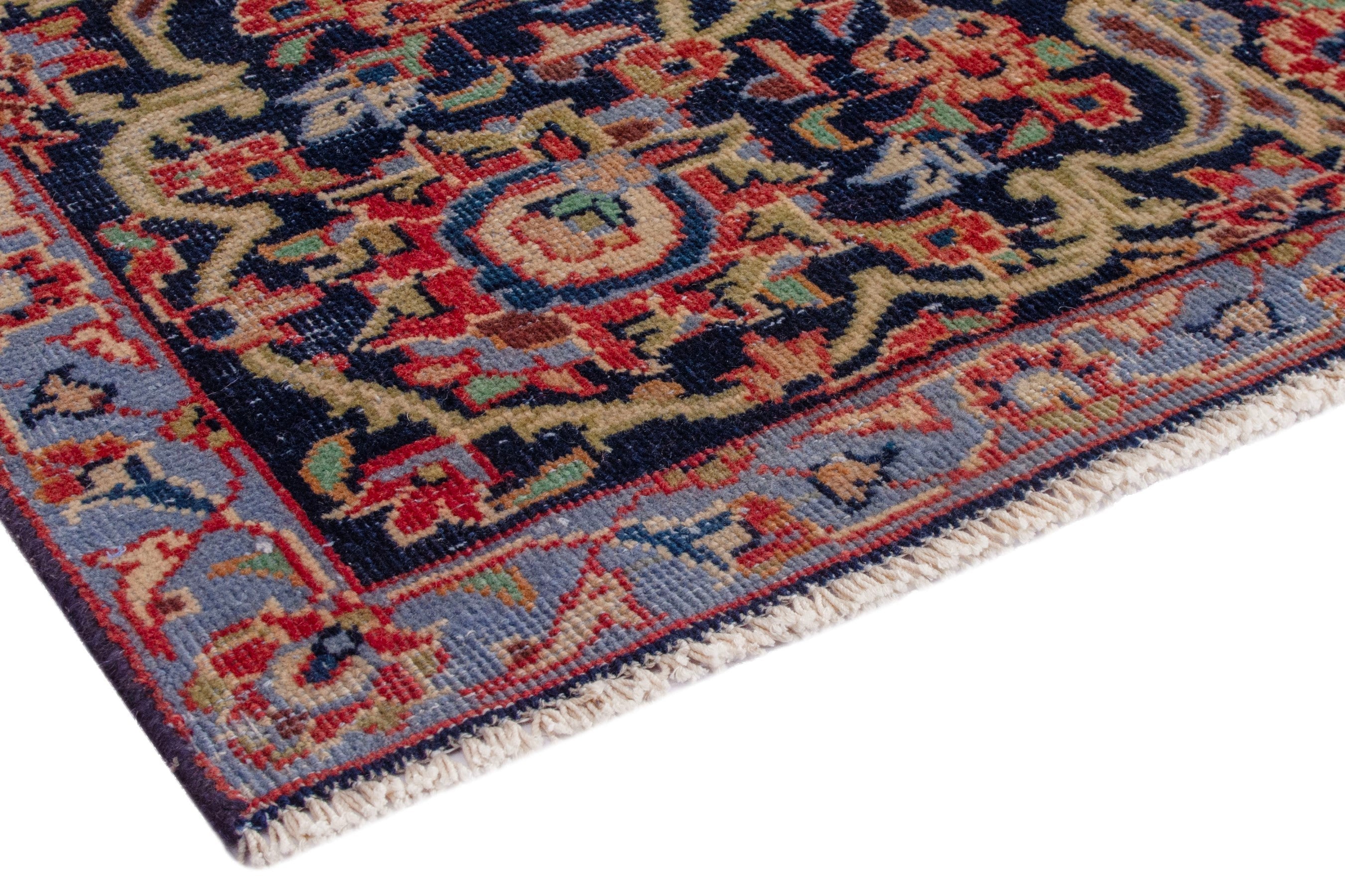 Persian Kashan oversized rug in deep red and burgundy, view 5 of 23