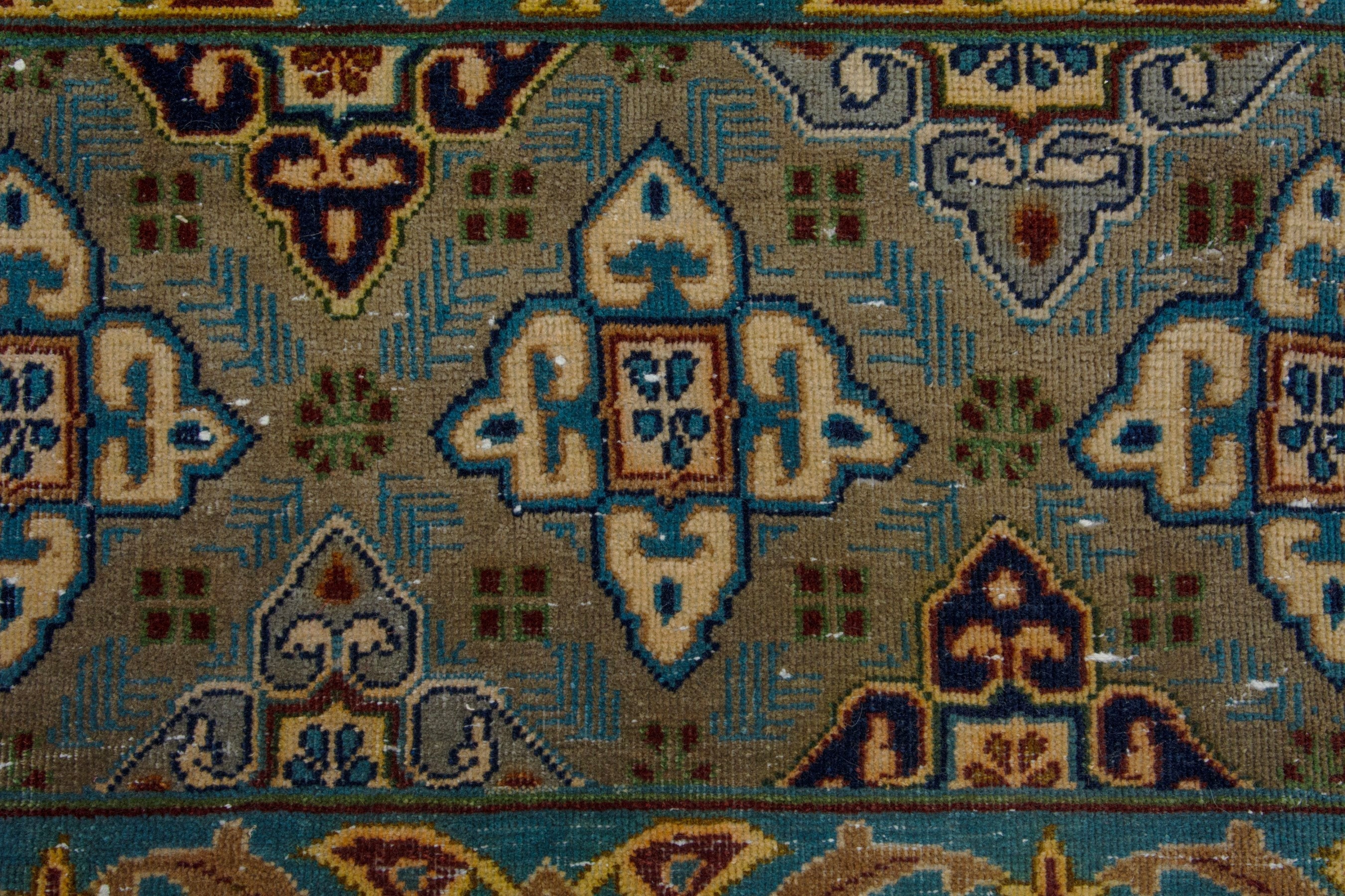 Persian Kashan oversized rug in charcoal and sage, view 11 of 19