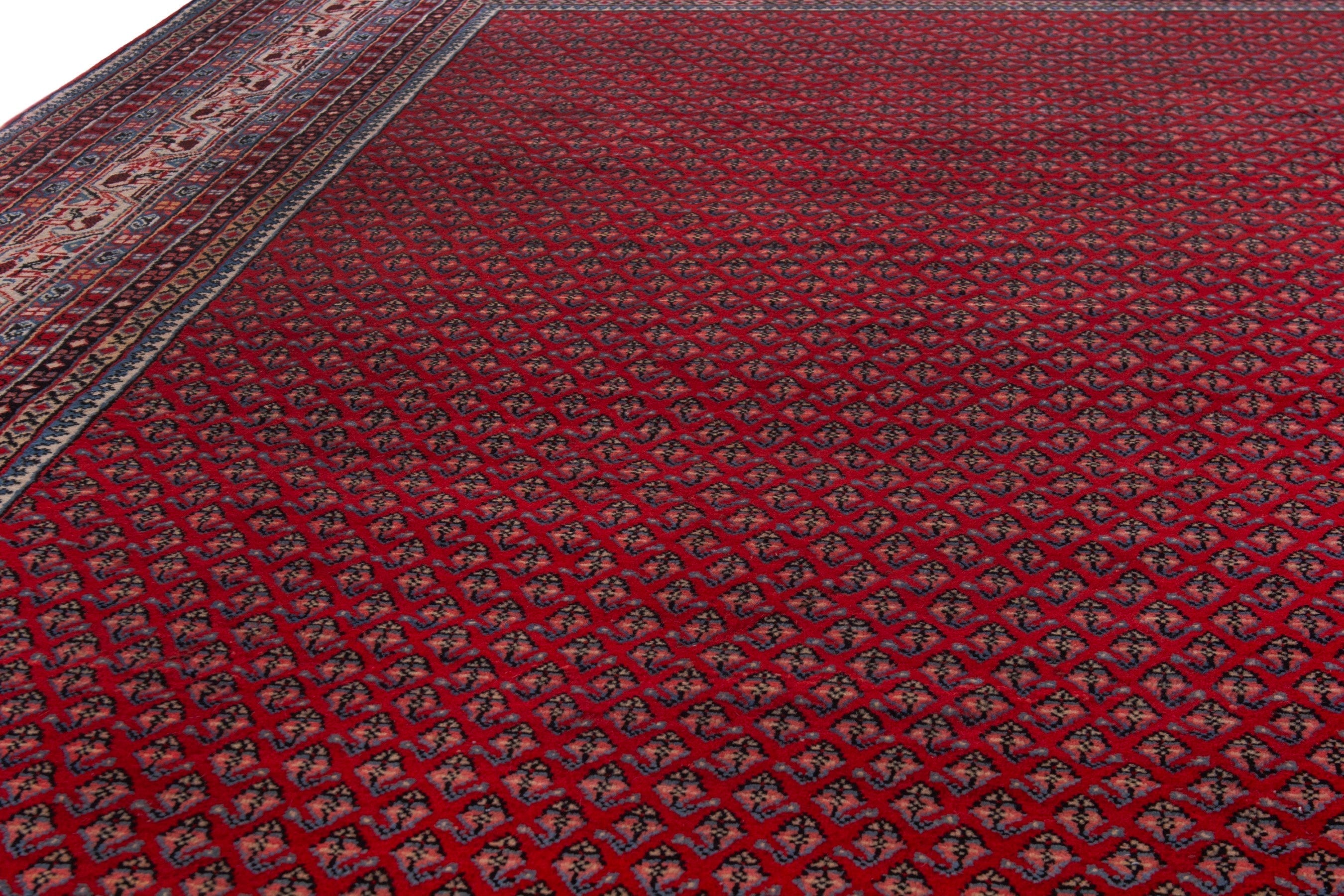 Persian Arak oversized rug in deep red and rust, view 8 of 20