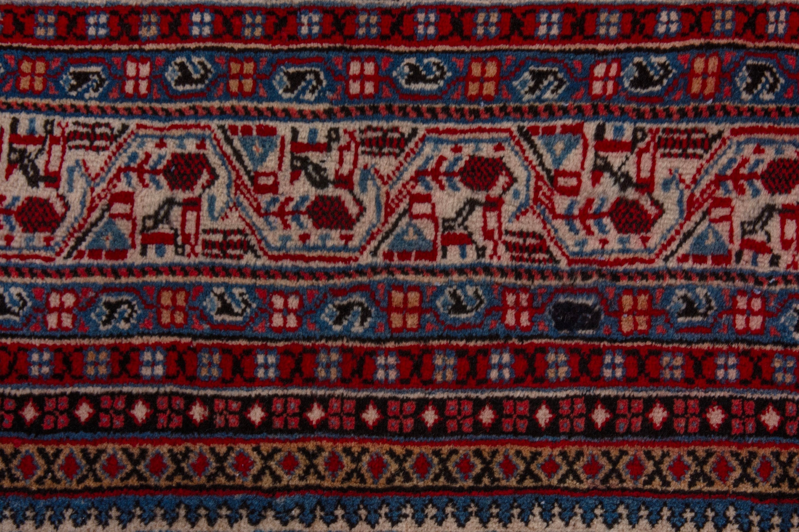 Persian Arak oversized rug in deep red and rust, view 12 of 20