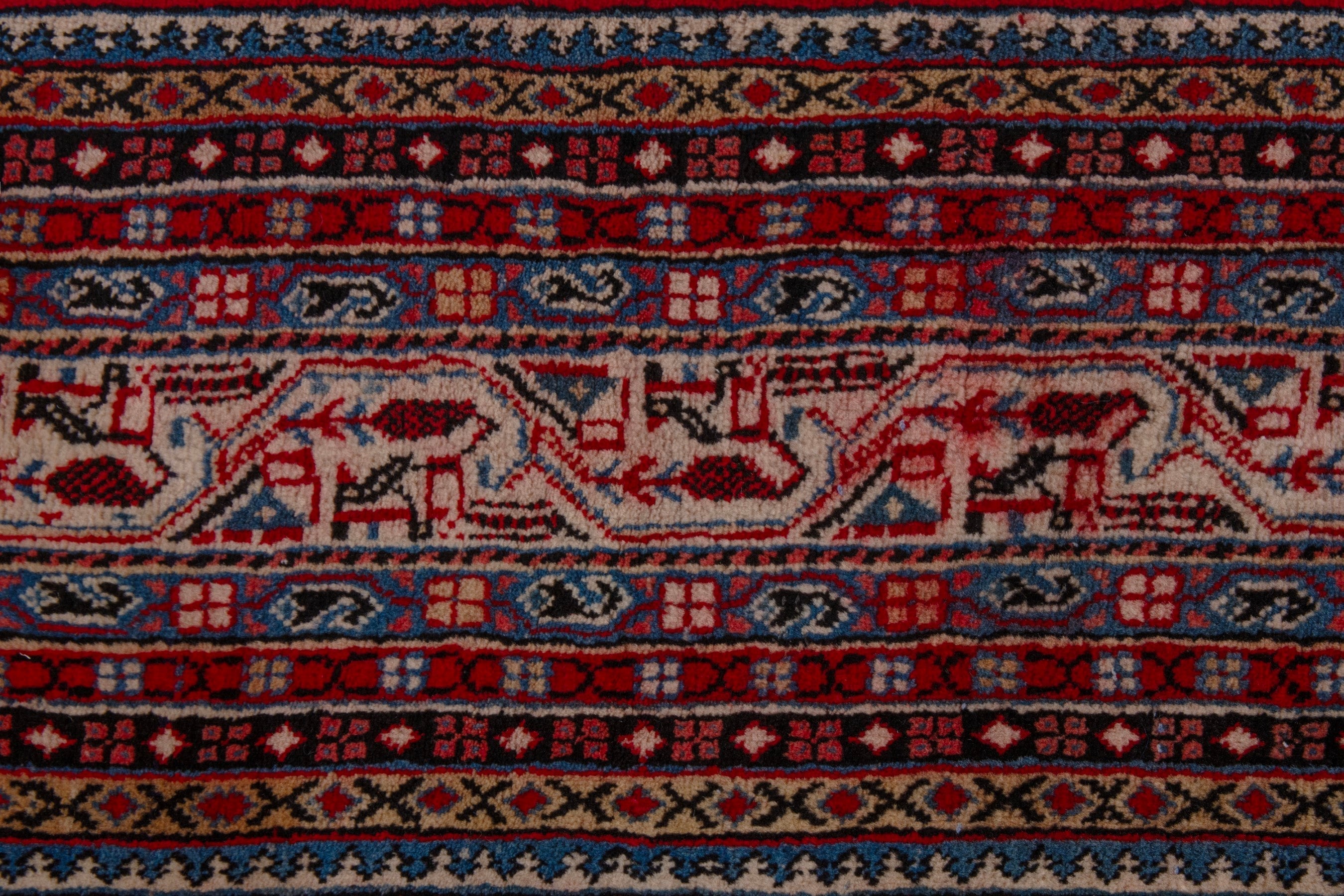 Persian Arak oversized rug in deep red and rust, view 13 of 20
