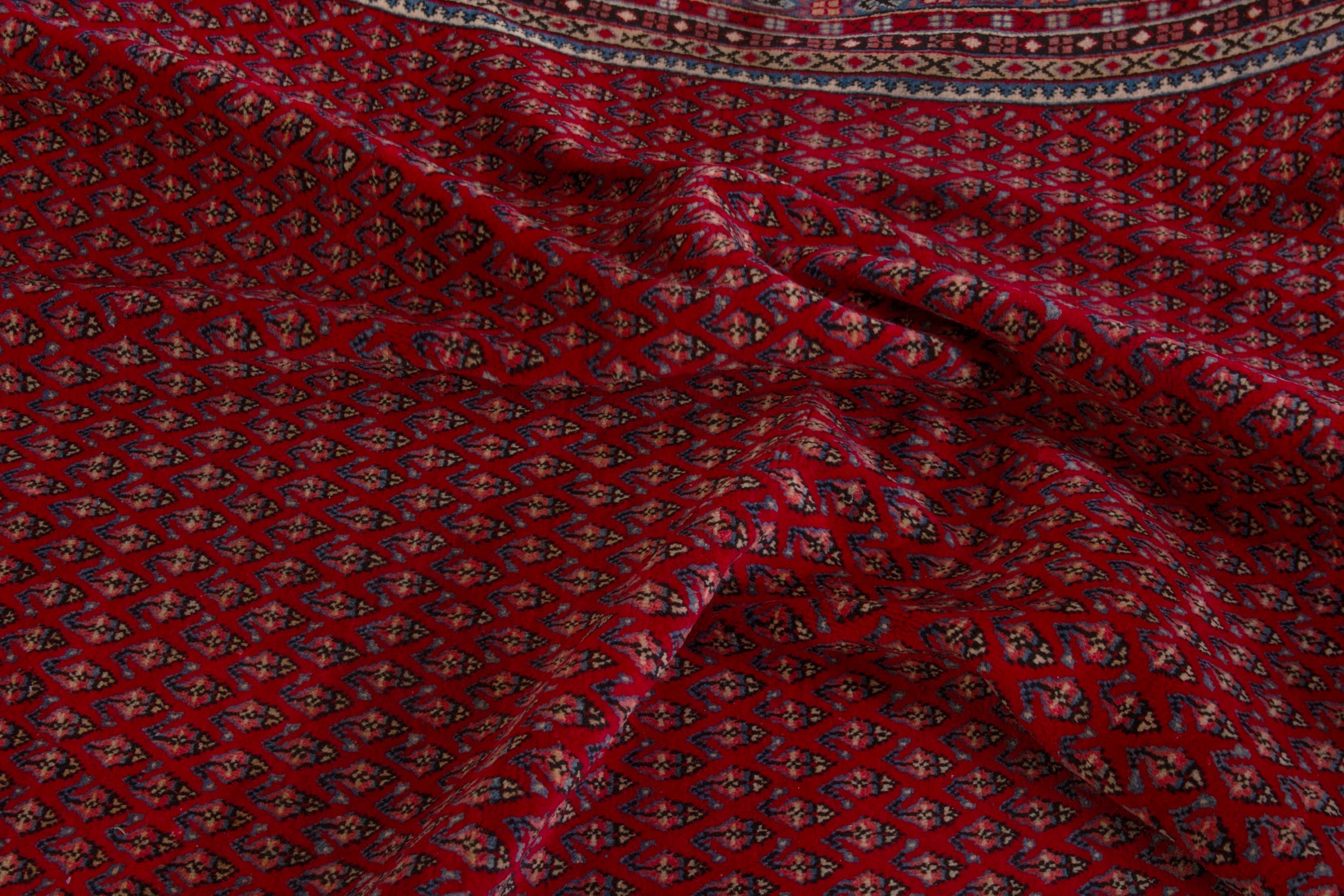 Persian Arak oversized rug in deep red and rust, view 20 of 20