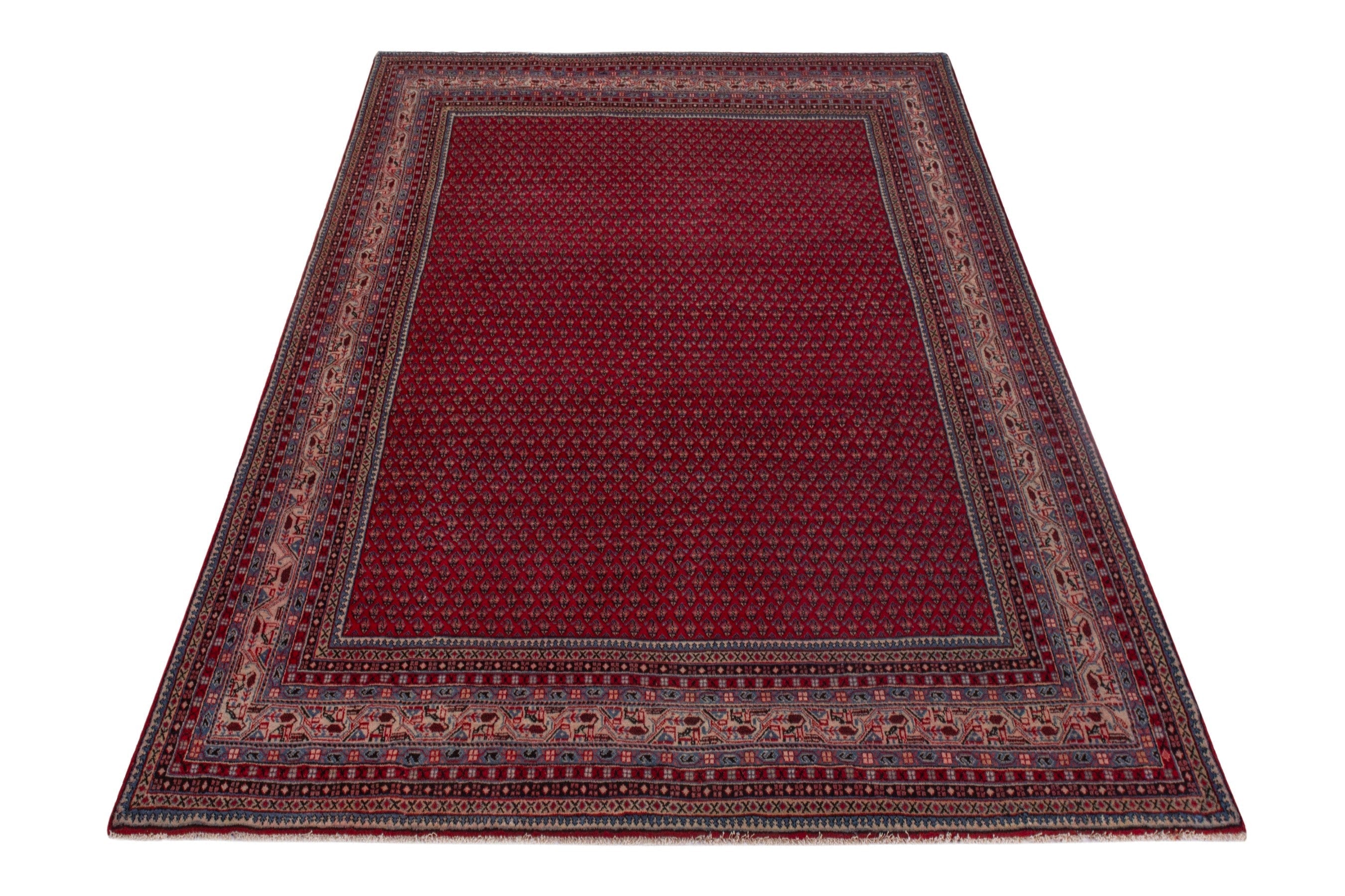 Persian Arak oversized rug in deep red and rust, view 2 of 20