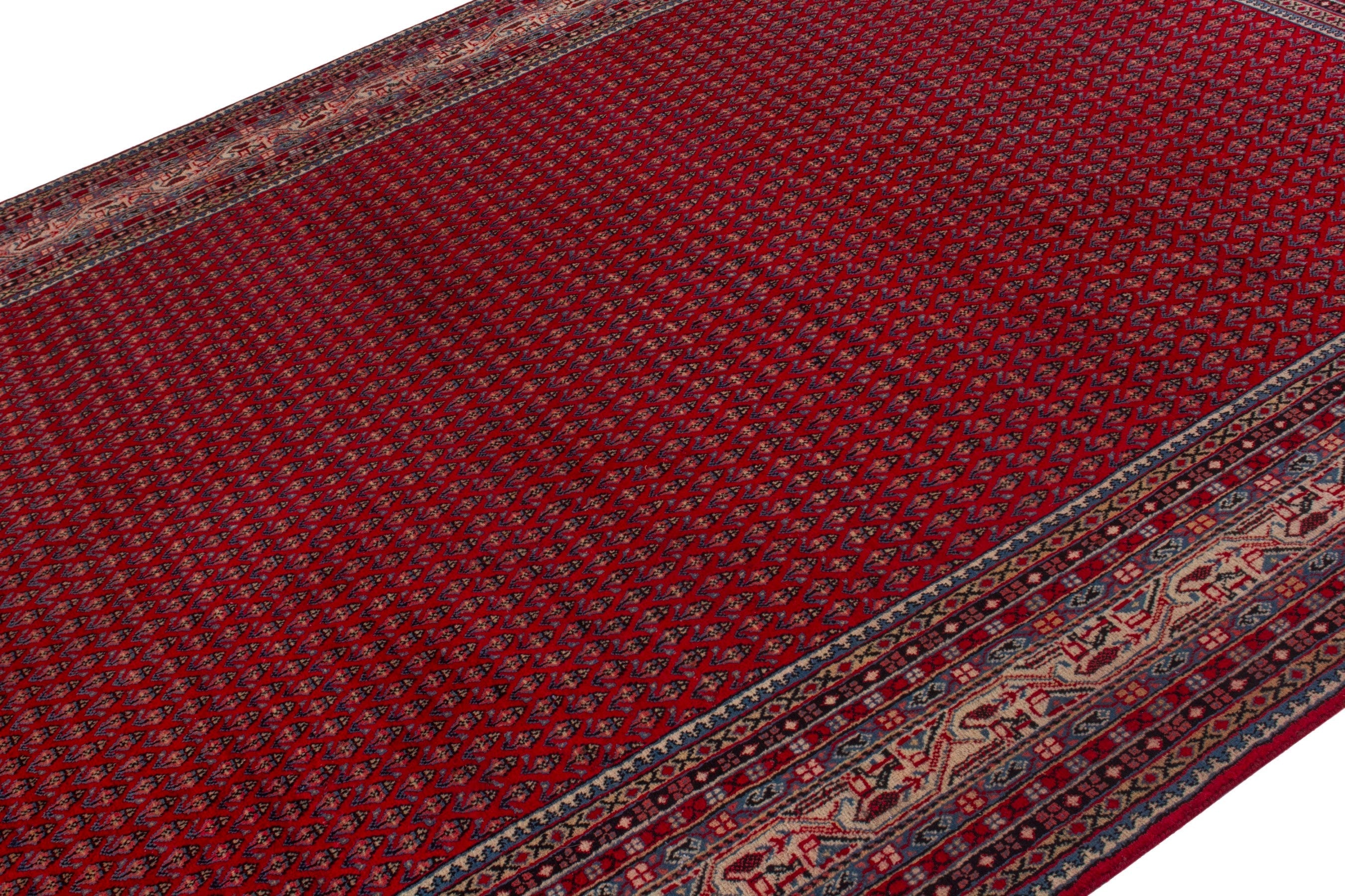 Persian Arak oversized rug in deep red and rust, view 4 of 20