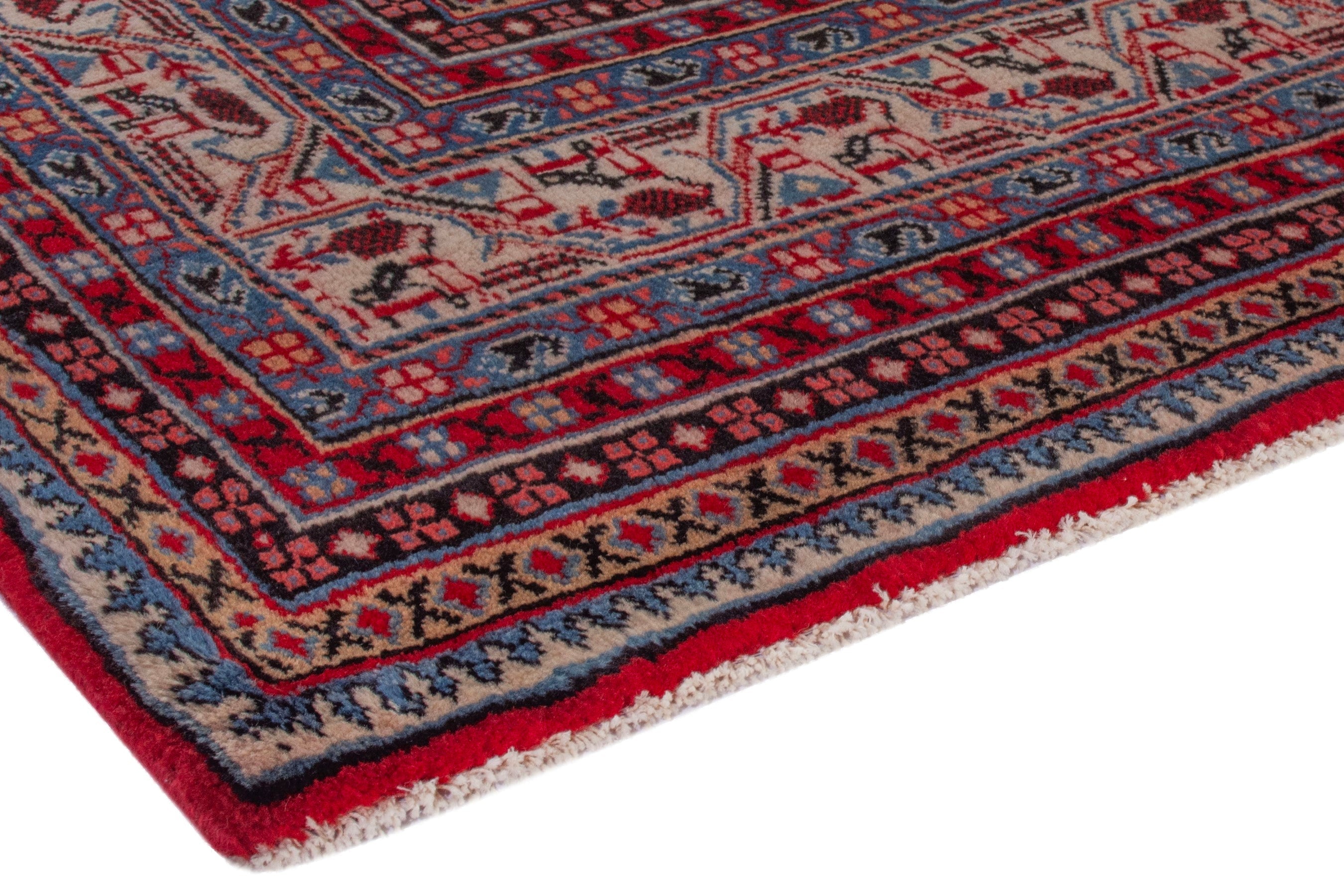Persian Arak oversized rug in deep red and rust, view 5 of 20