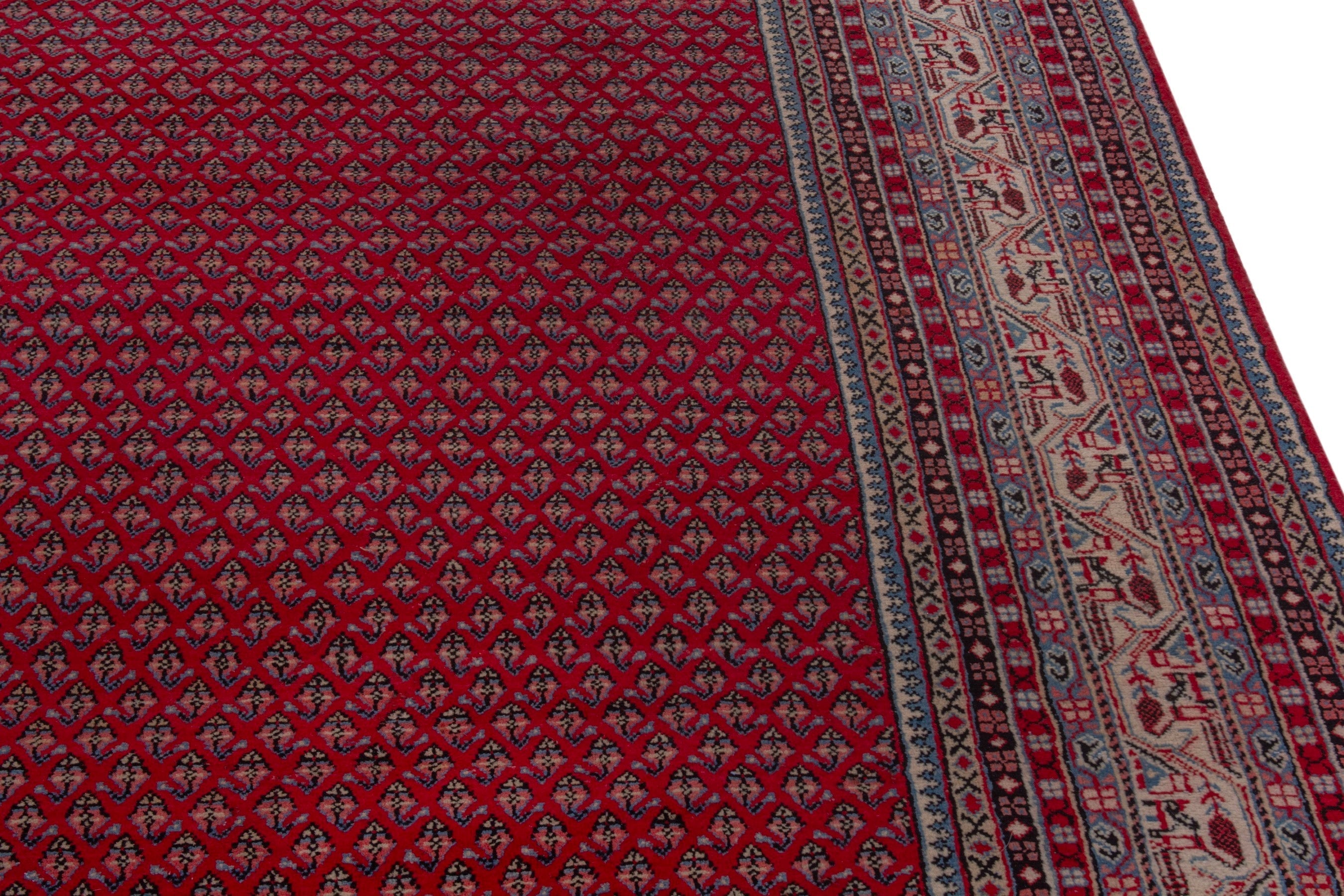 Persian Arak oversized rug in deep red and rust, view 9 of 20