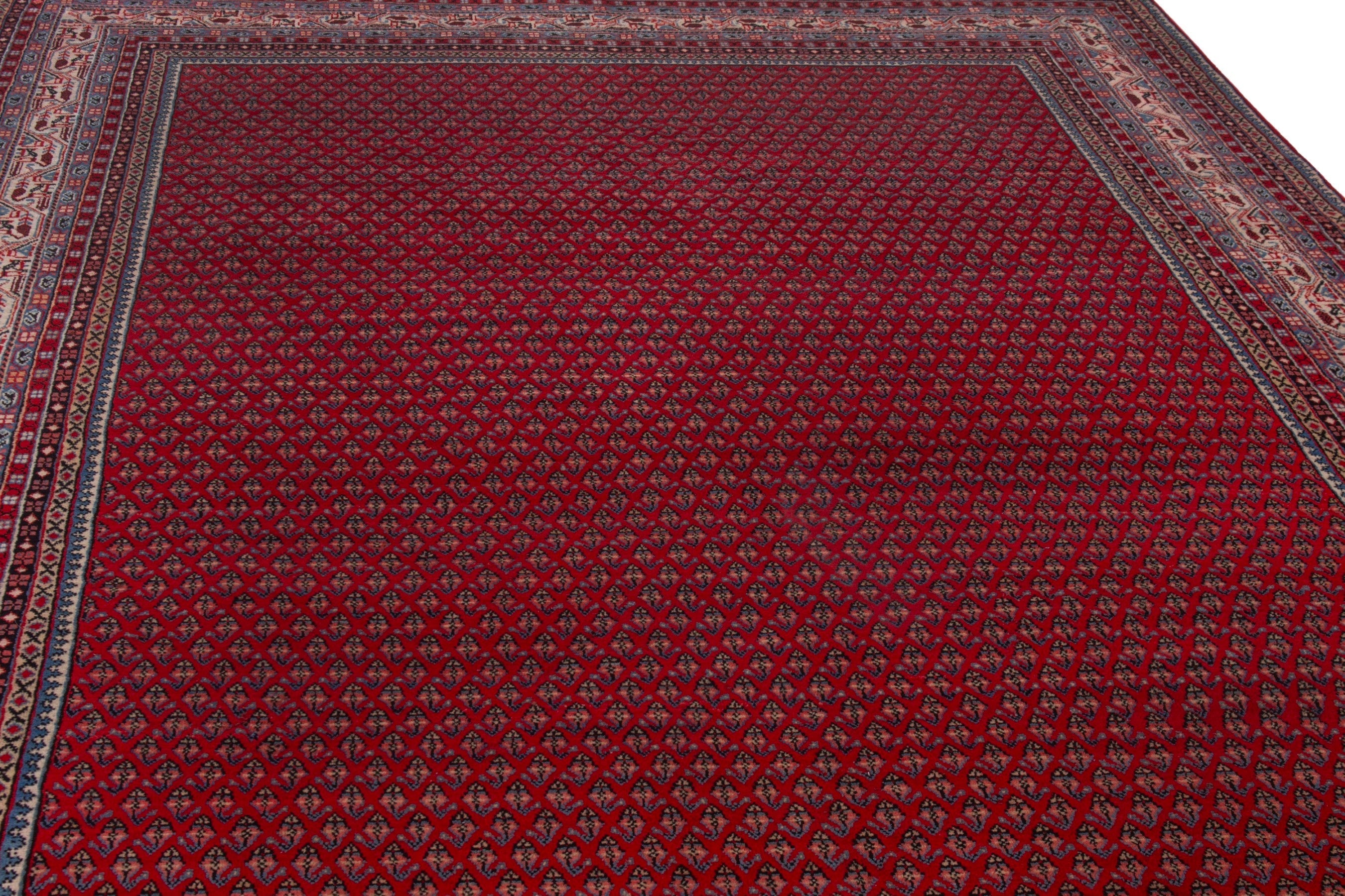 Persian Arak oversized rug in deep red and rust, view 7 of 20