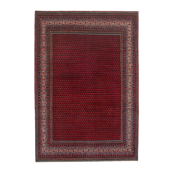 Persian Arak oversized rug in deep red and rust, 8' x 11'10"