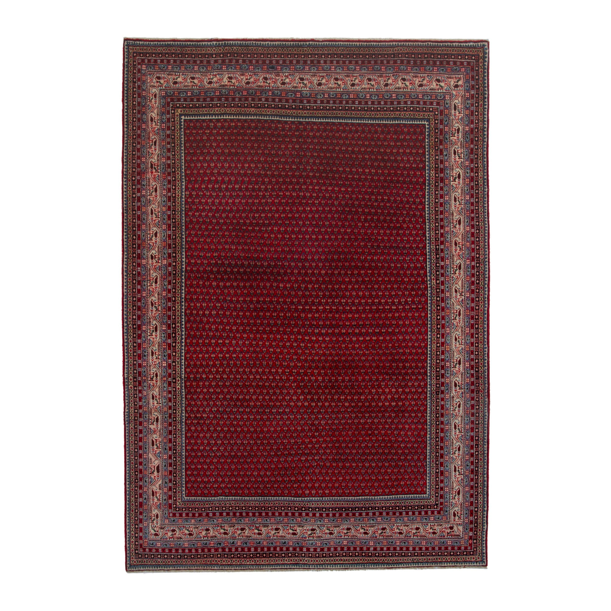 Persian Arak oversized rug in deep red and rust, 8' x 11'10"