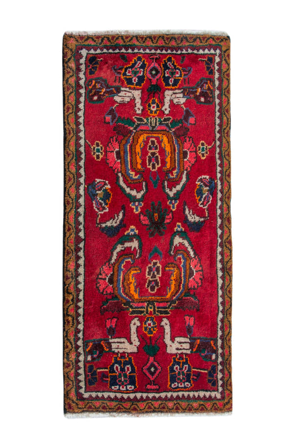 4162, Persian Hamadan Mini Rug