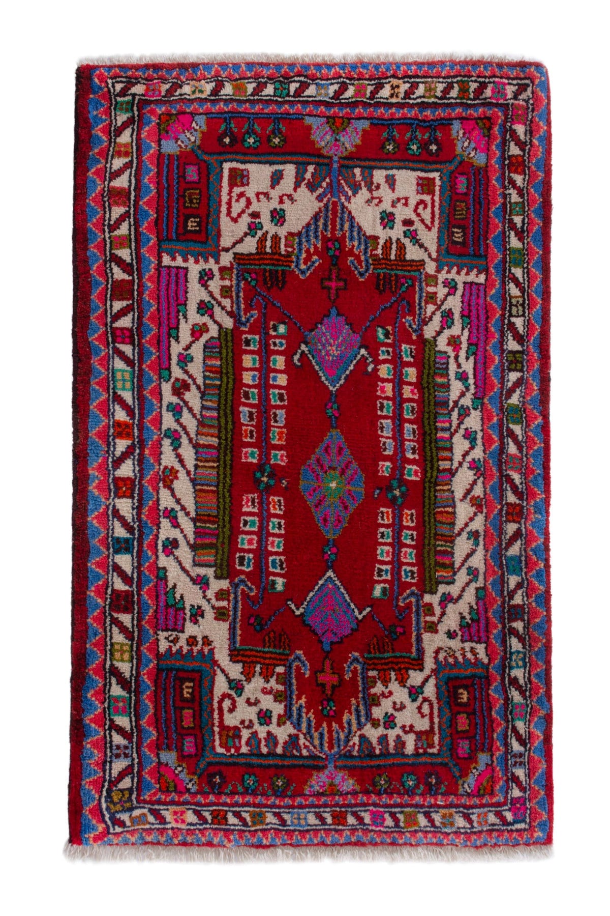 4189, Persian Hamadan Mini Rug